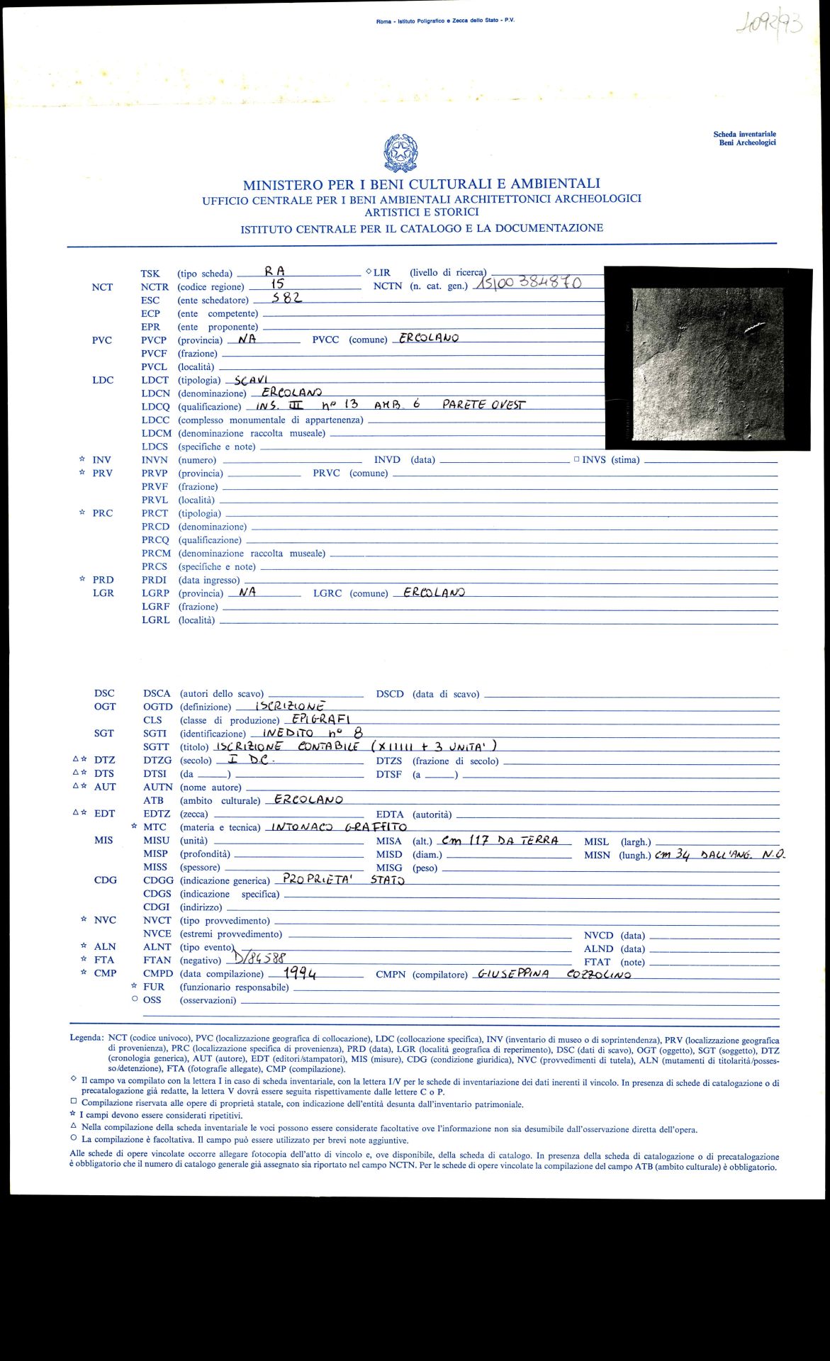 graffito, epigrafe (sec. I d.C)