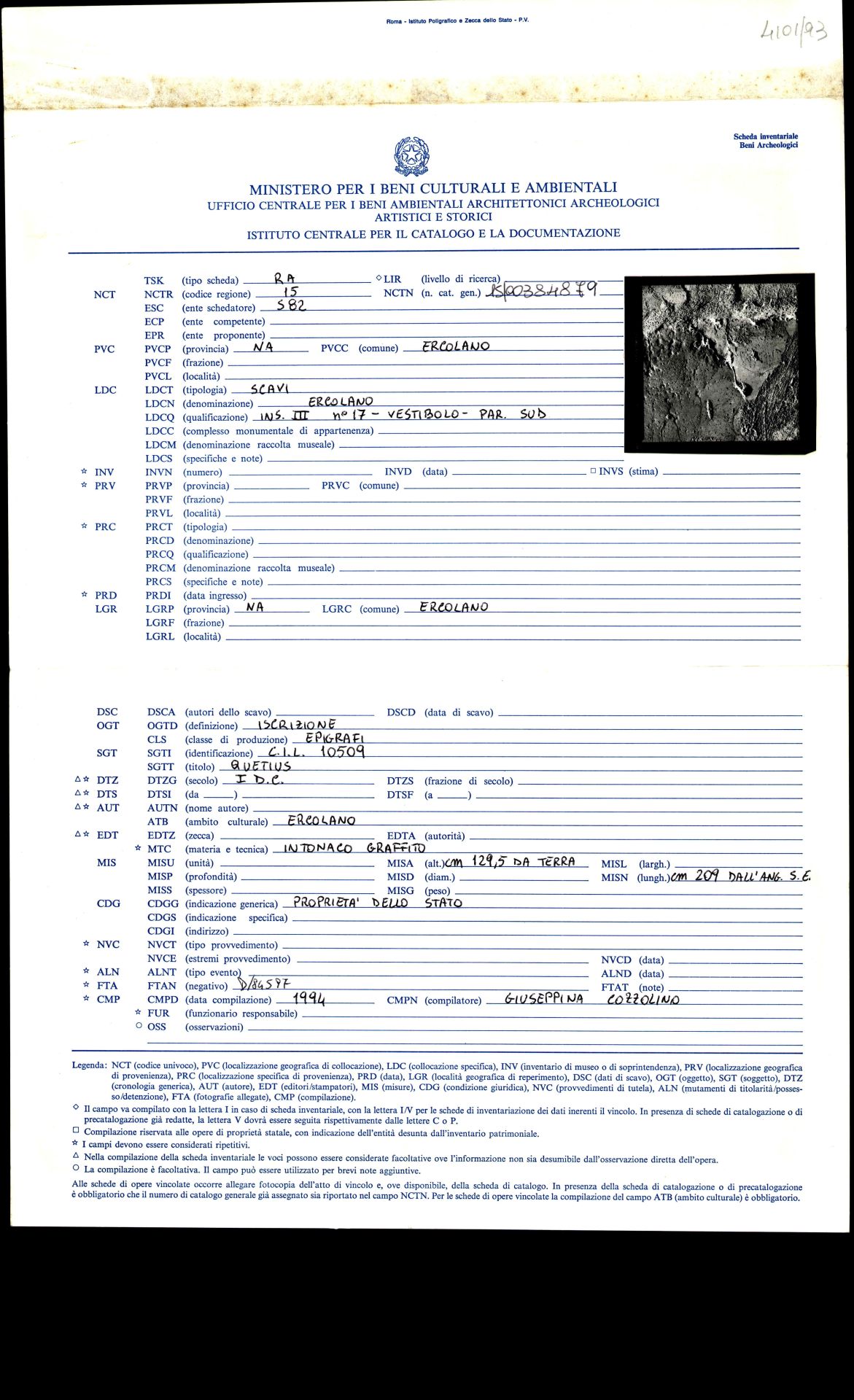 graffito, epigrafe (sec. I d.C)