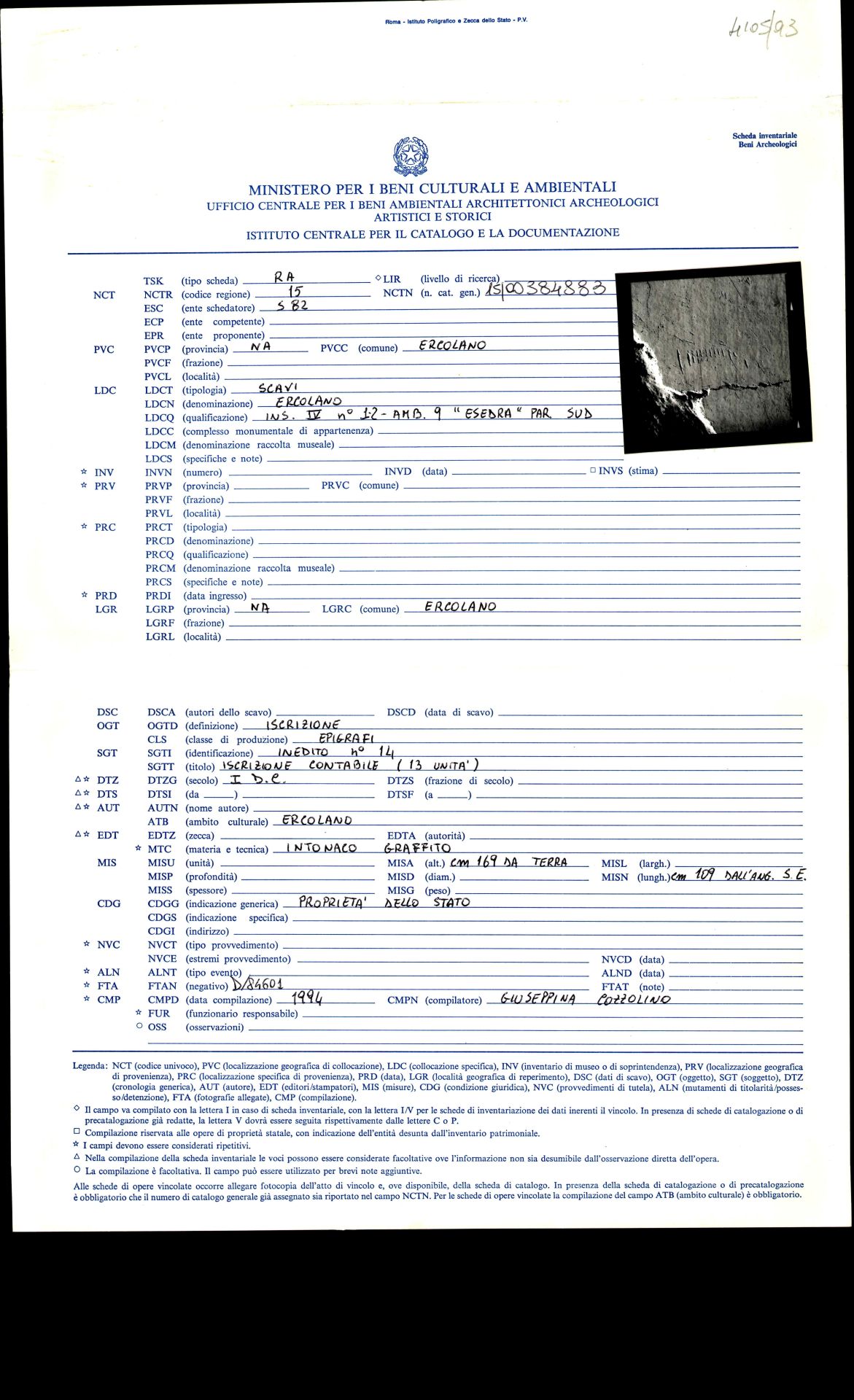 graffito, epigrafe (sec. I d.C)