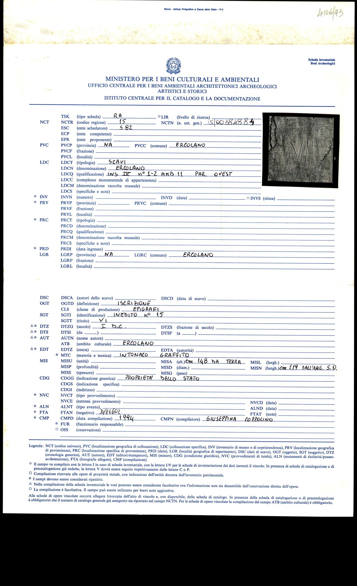 graffito, epigrafe (sec. I d.C)