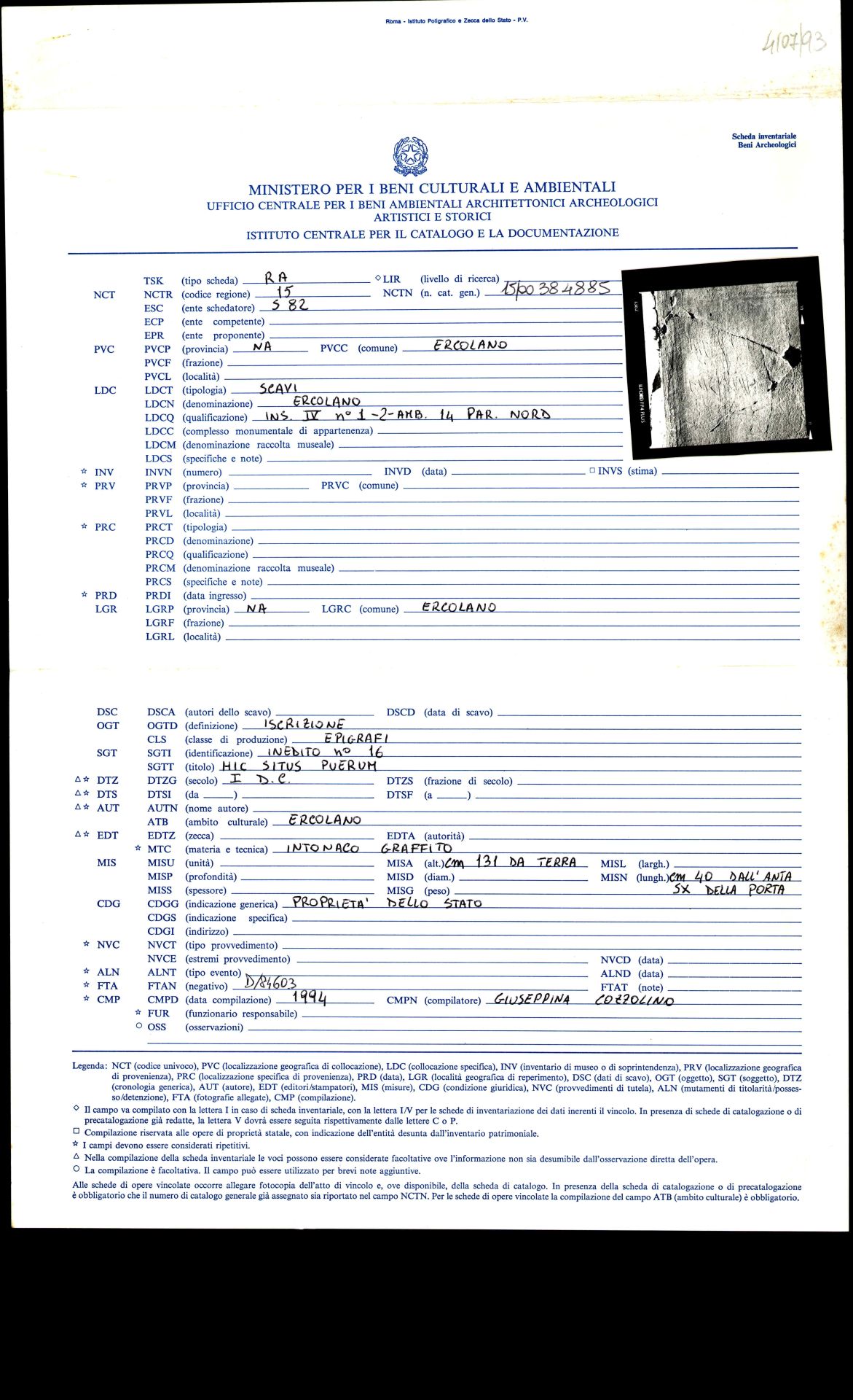 graffito, epigrafe (sec. I d.C)