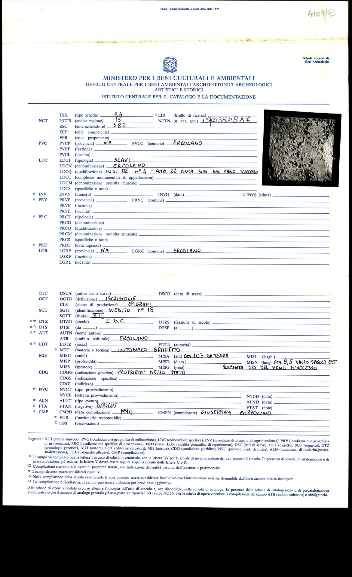graffito, epigrafe (sec. I d.C)