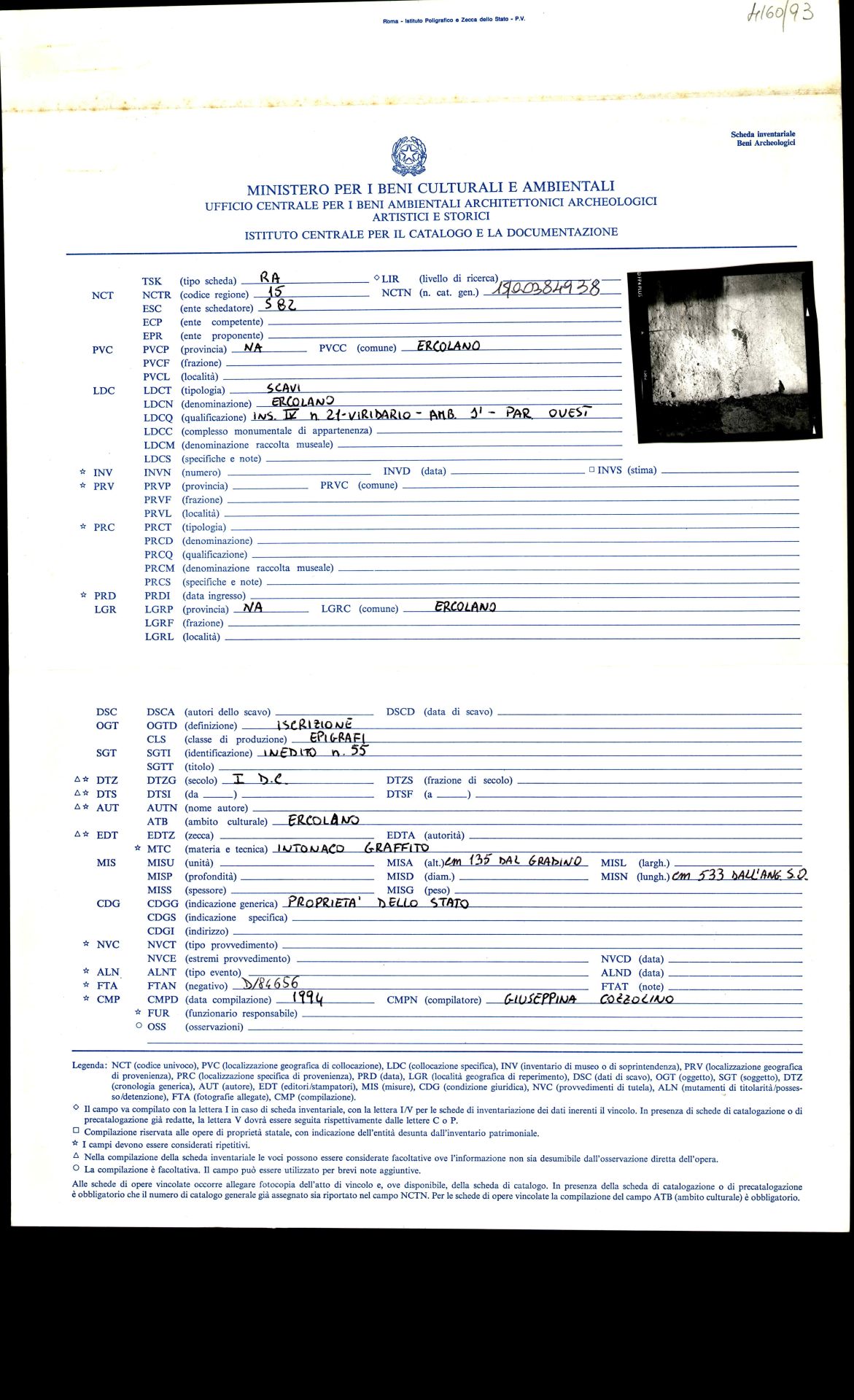 graffito, epigrafe (sec. I d.C)