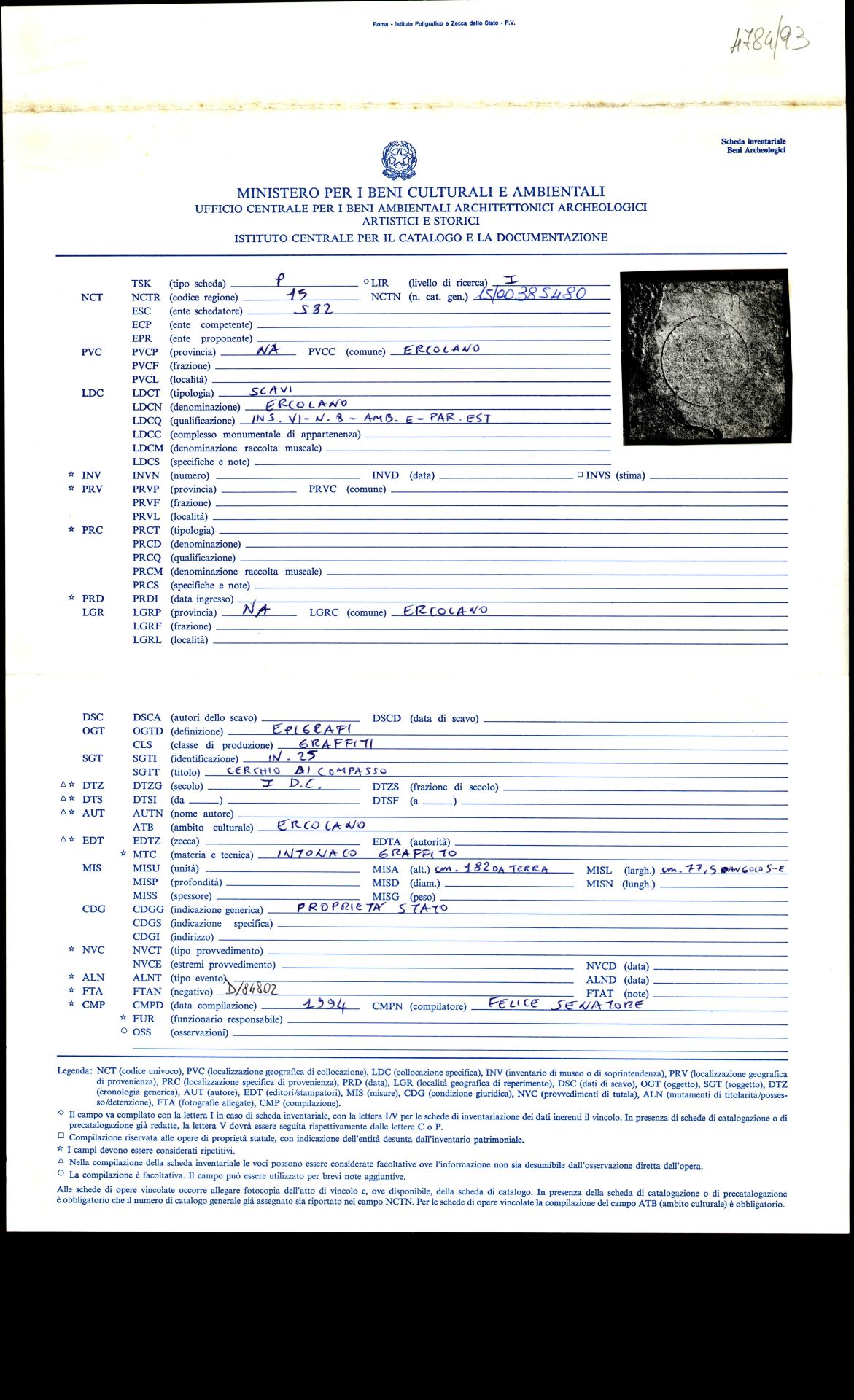 graffito, epigrafe (sec. I d.C)