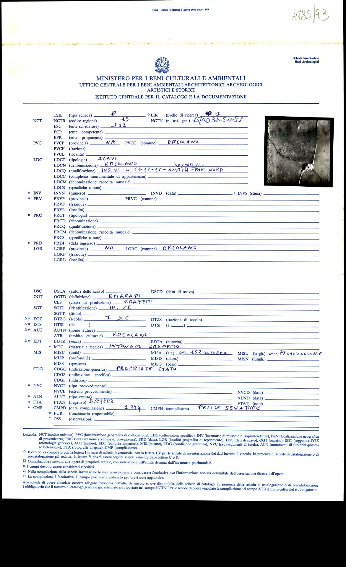 graffito, epigrafe (sec. I d.C)