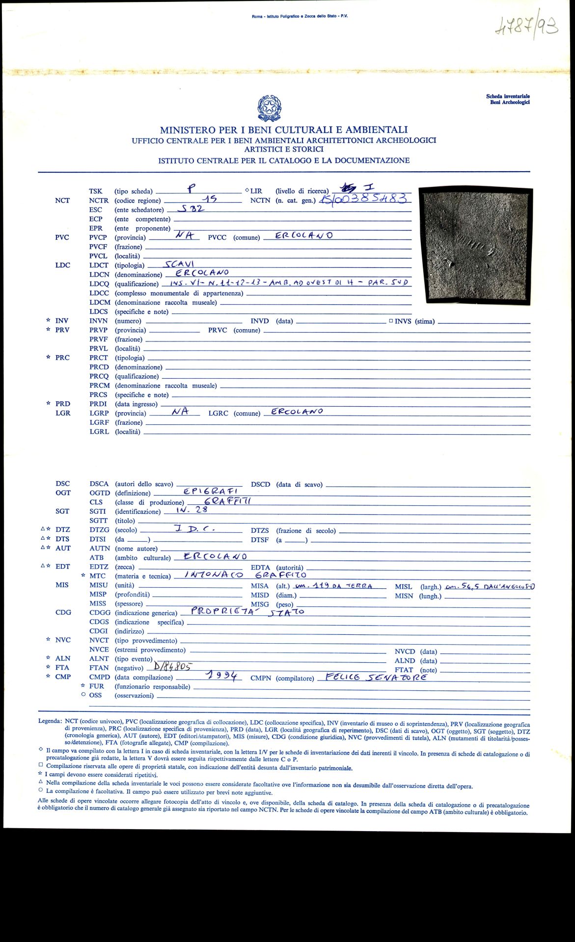 graffito, epigrafe (sec. I d.C)