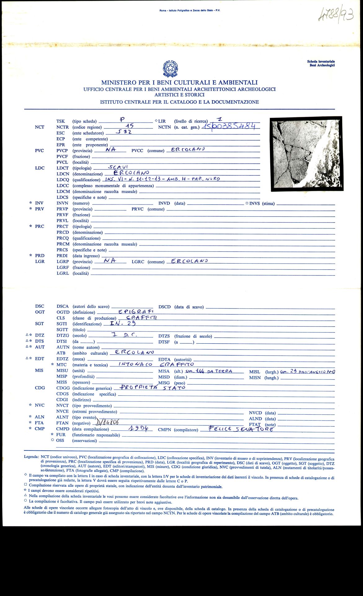 graffito, epigrafe (sec. I d.C)