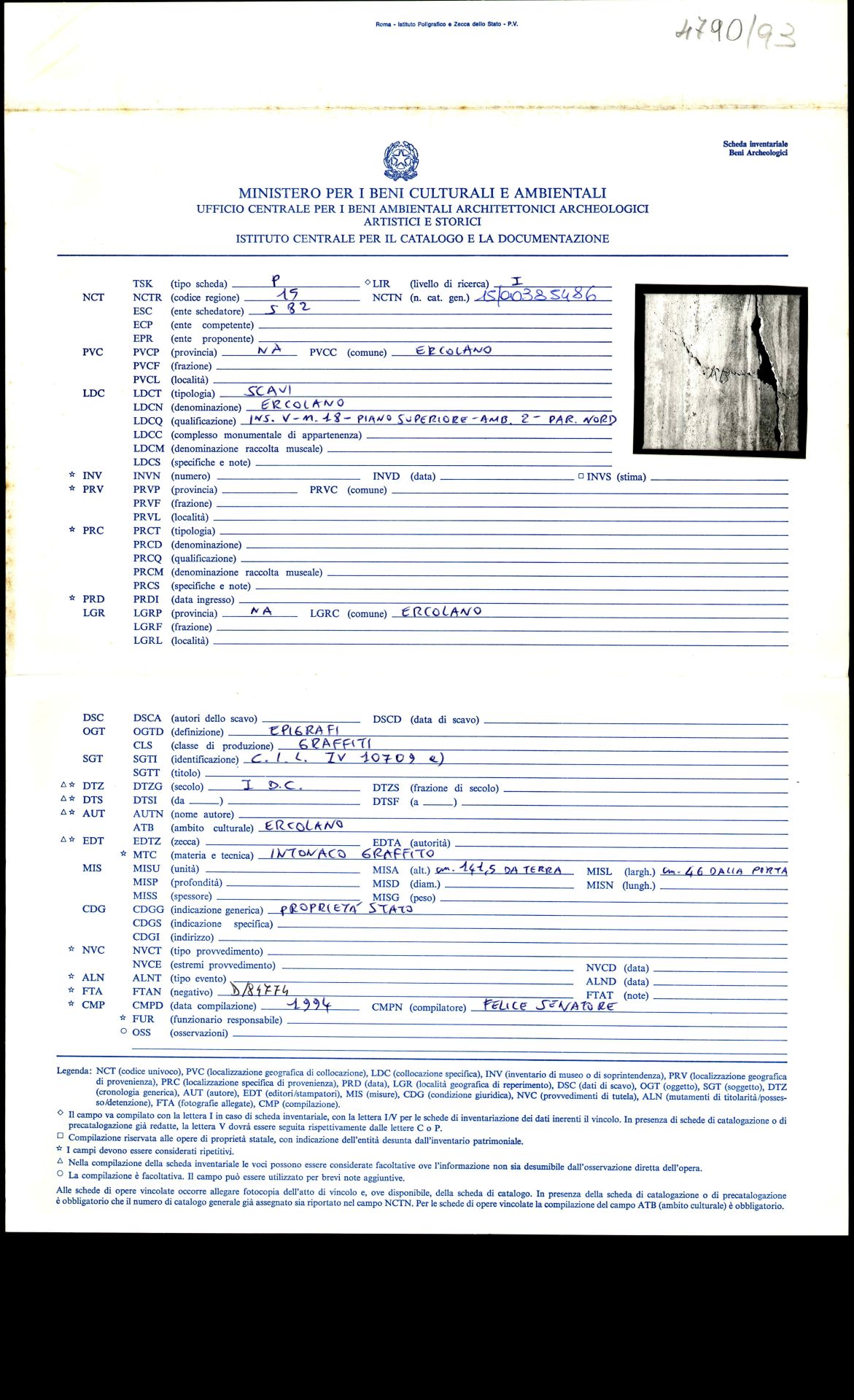 graffito, epigrafe (sec. I d.C)