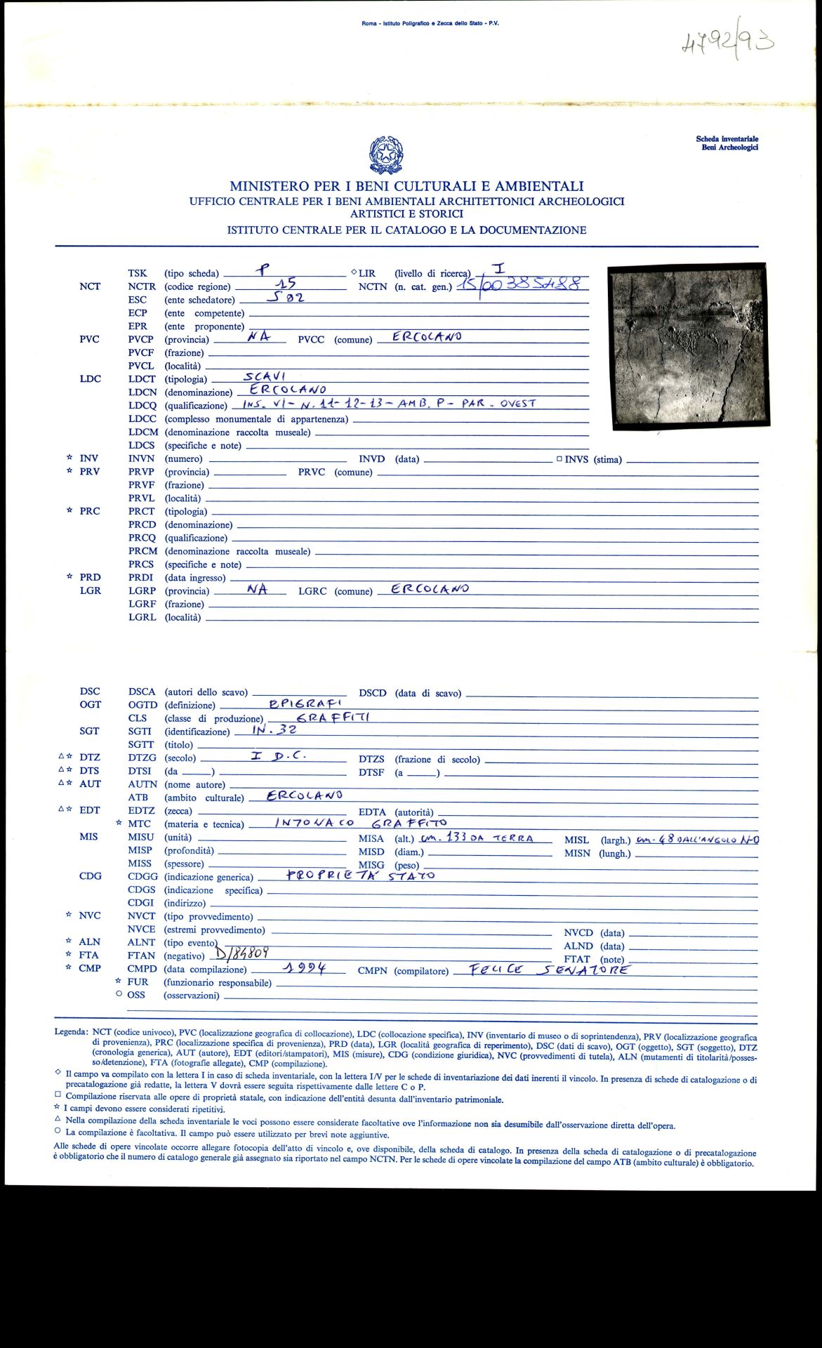 graffito, epigrafe (sec. I d.C)