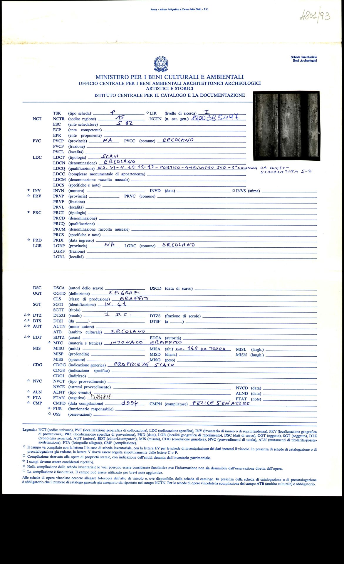 graffito, epigrafe (sec. I d.C)