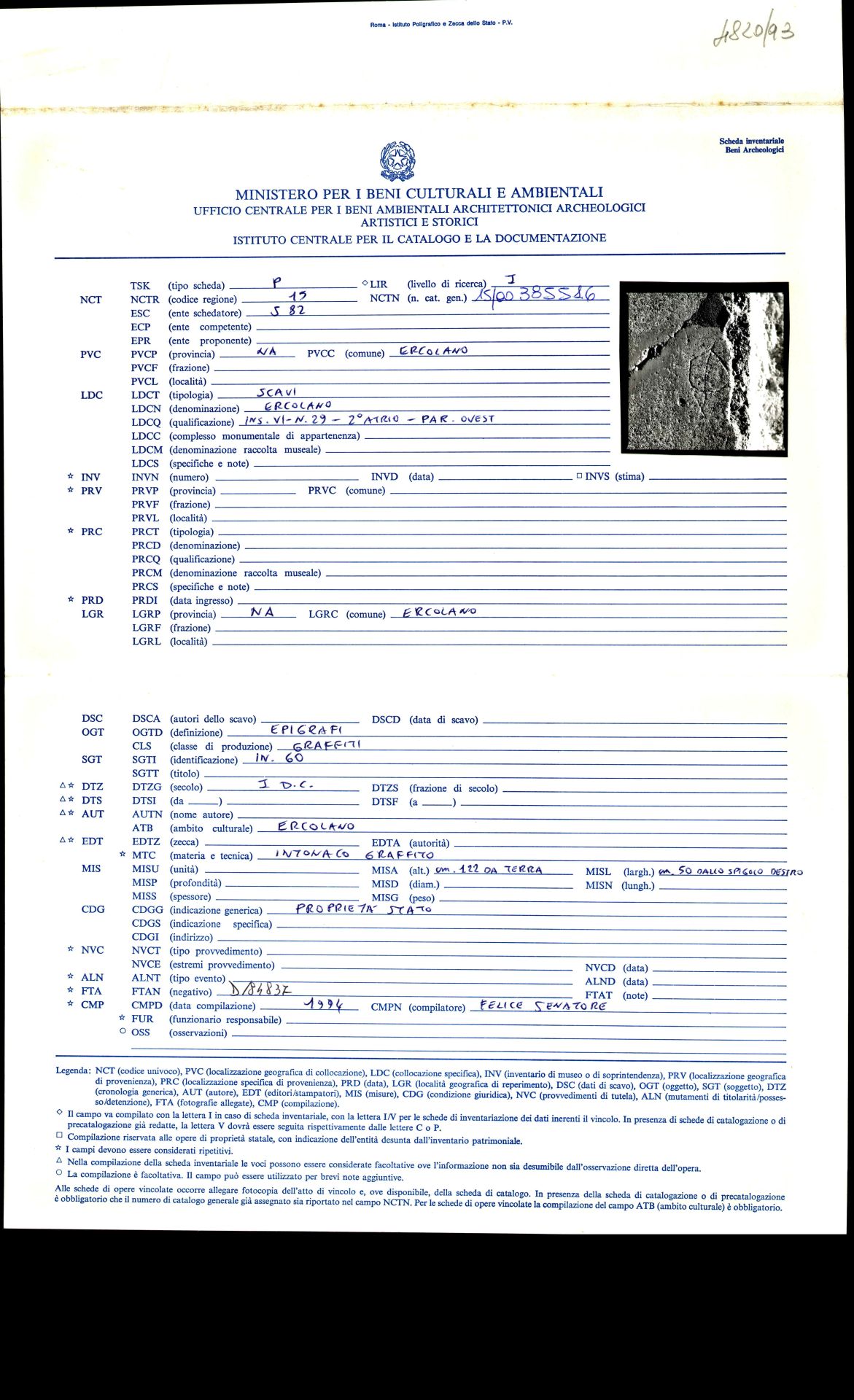 graffito, epigrafe (sec. I d.C)