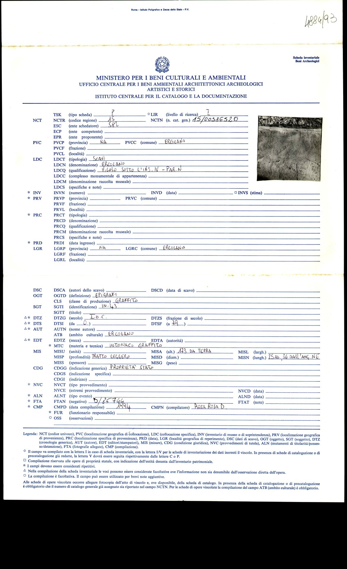 graffito, epigrafe (sec. I d.C)