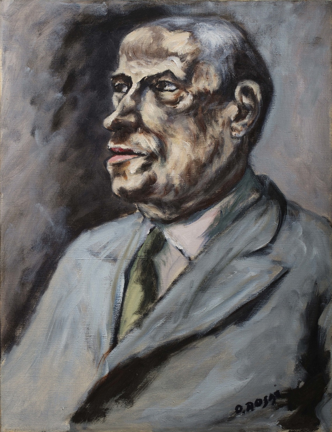 Ritratto di Semellino, Ritratto maschile (dipinto, opera isolata) di Rosai Ottone (XX)