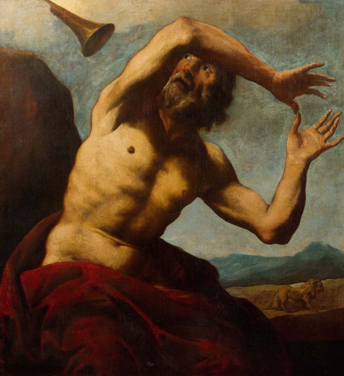 San Girolamo sente la tromba del giudizio, San Girolamo (dipinto, opera isolata) di Muttoni Pietro detto Pietro della Vecchia (metà XVII)