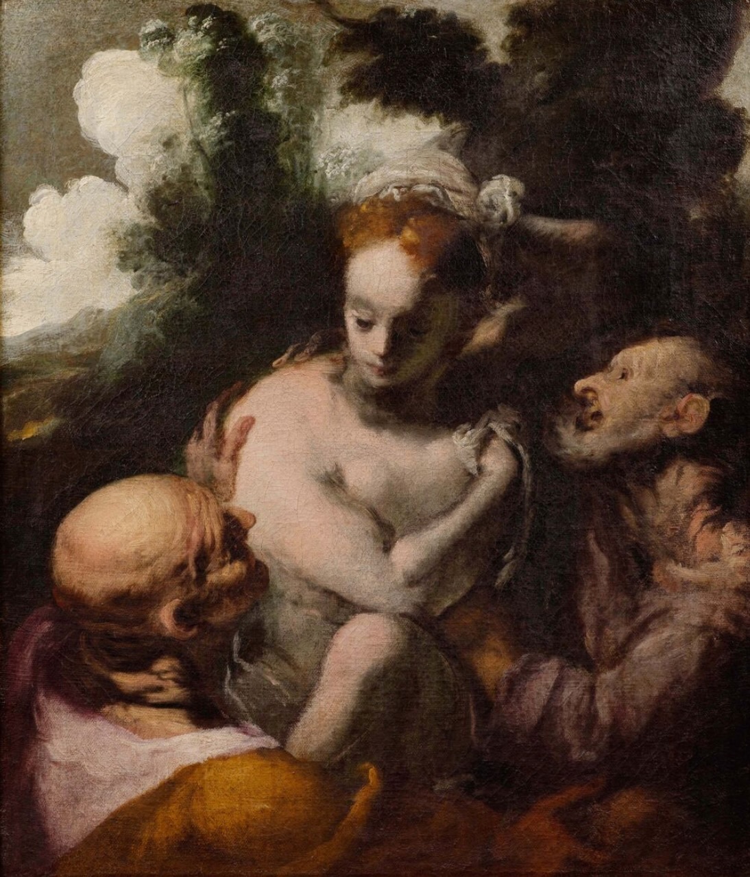 Susanna e i vecchioni, Susanna e i vecchioni (dipinto, opera isolata) di Carneo Antonio (terzo quarto XVII)