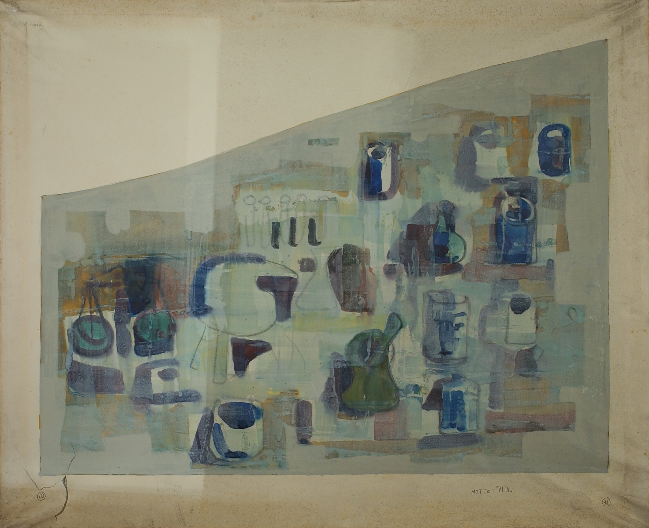 strumenti di laboratorio (disegno artistico, elemento di serie) di motto Vita (anni sessanta XX)