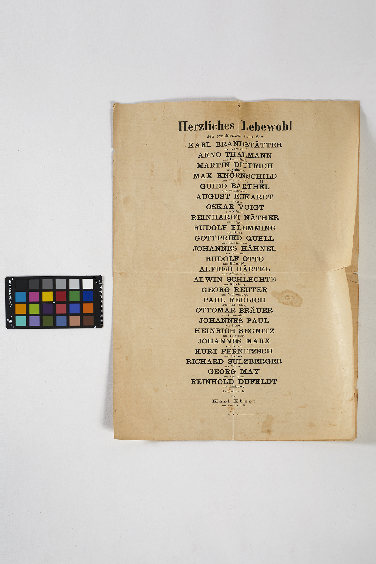 Documento, Documento in tedesco, STRUMENTI E ACCESSORI