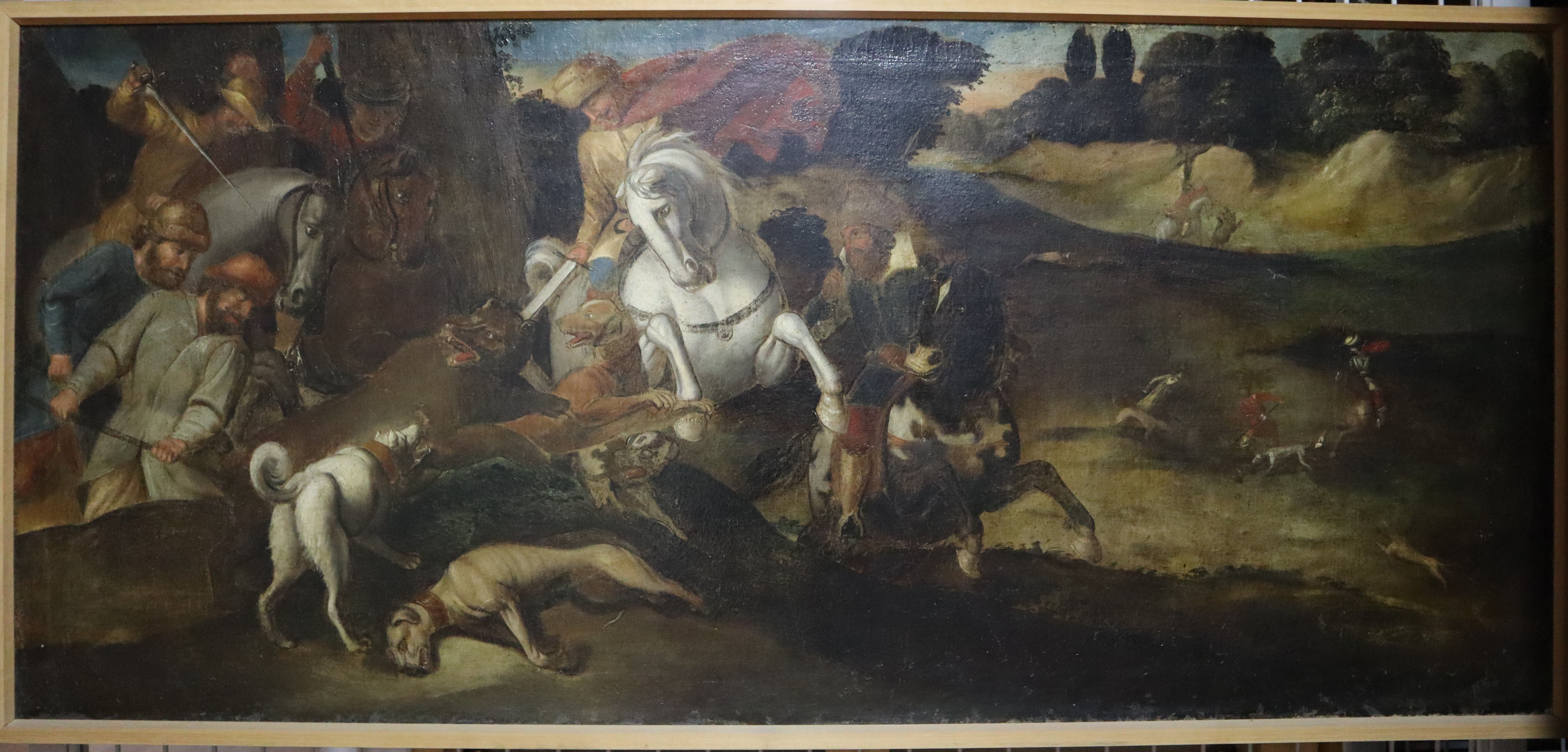 Scena di caccia (dipinto) - ambito toscano (seconda metà XVII)