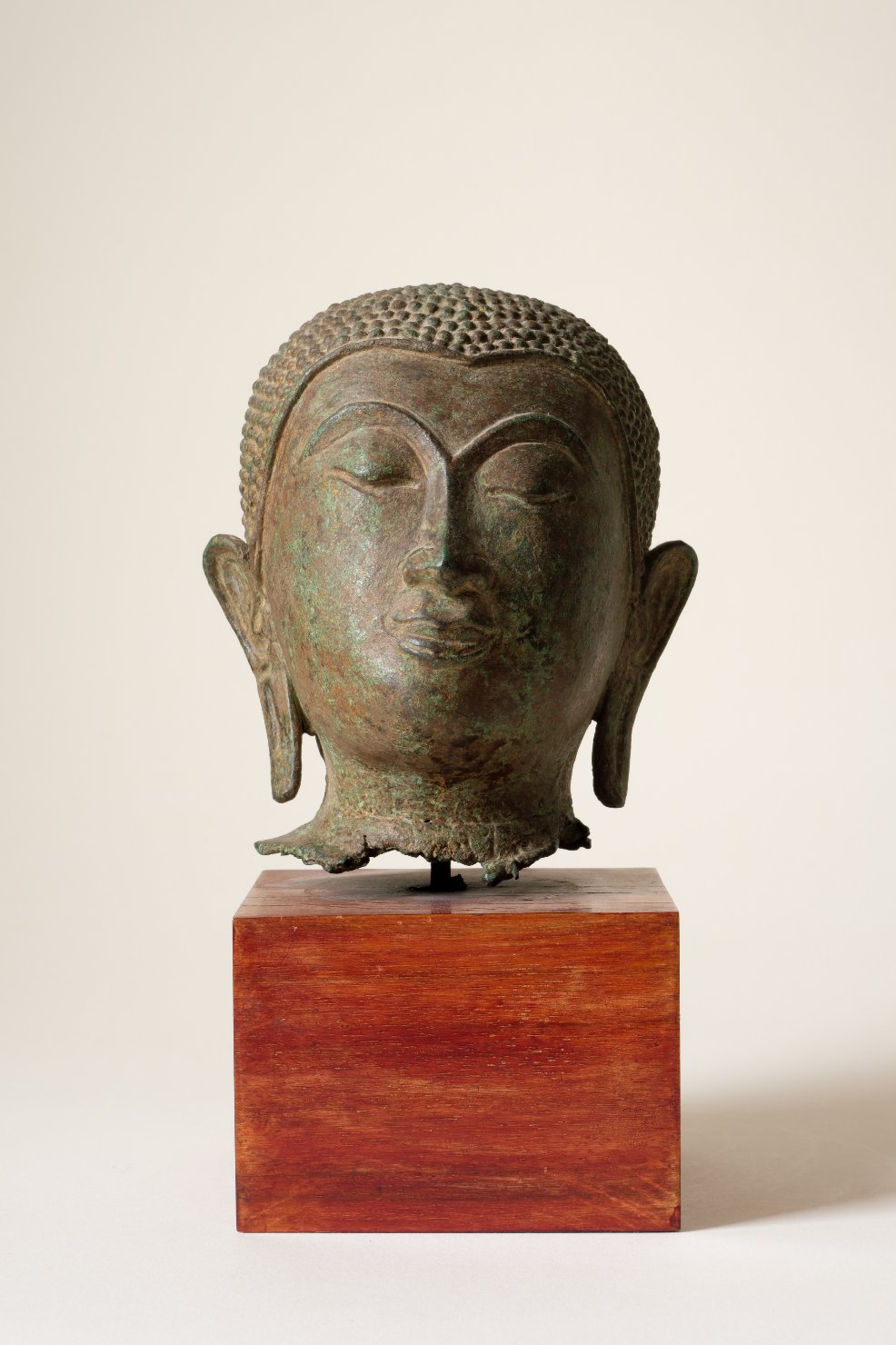 Testa di Buddha (scultura) - ambito thailandese (inizio/ fine XVII-XVIII)