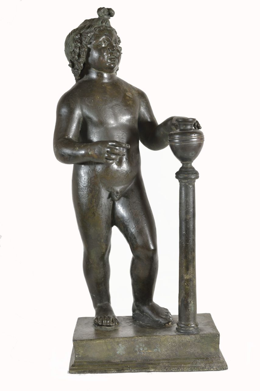 putto con vaso (statuetta maschile) - produzione campana (?) (fine/ inizio secc. I a.C./ I d.C)