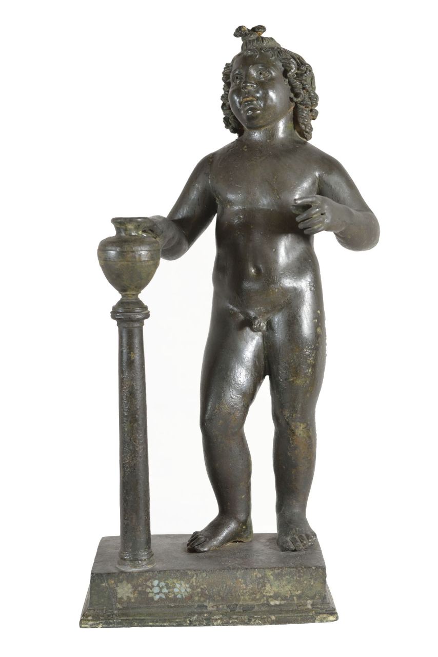 putto con vaso (statuetta maschile) - produzione campana (?) (fine/ inizio secc. I a.C./ I d.C)