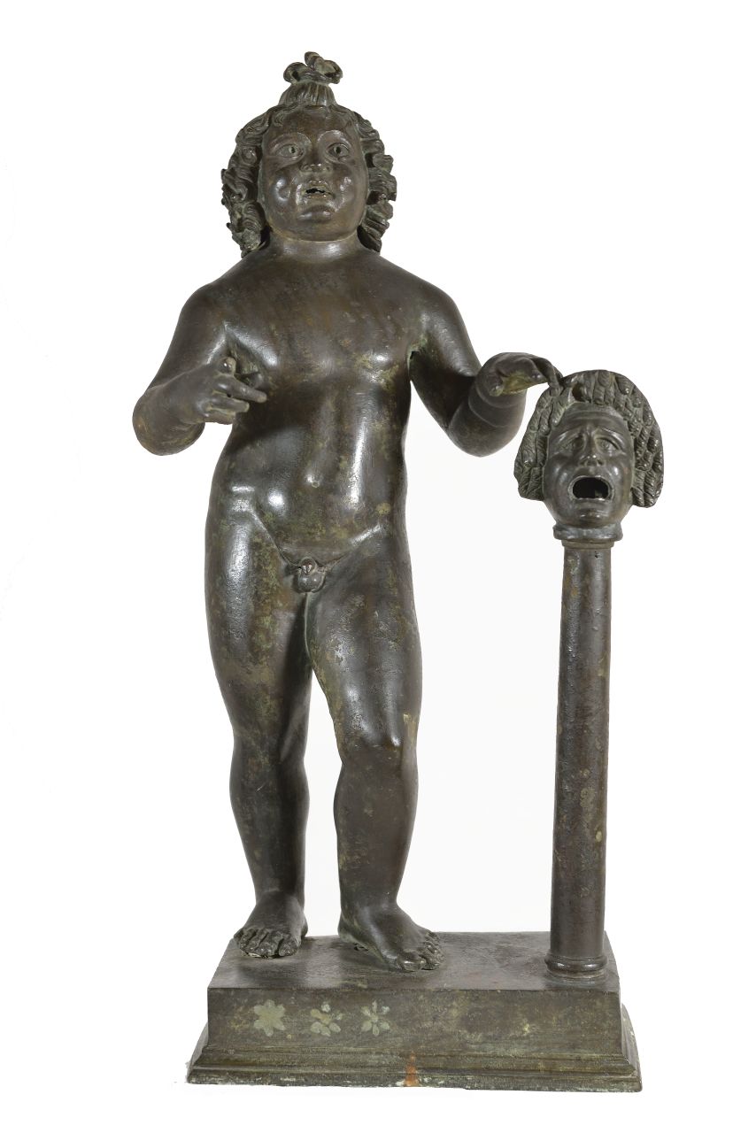 putto con maschera (statuetta maschile) - produzione campana (?) (fine/ inizio secc. I a.C./ I d.C)