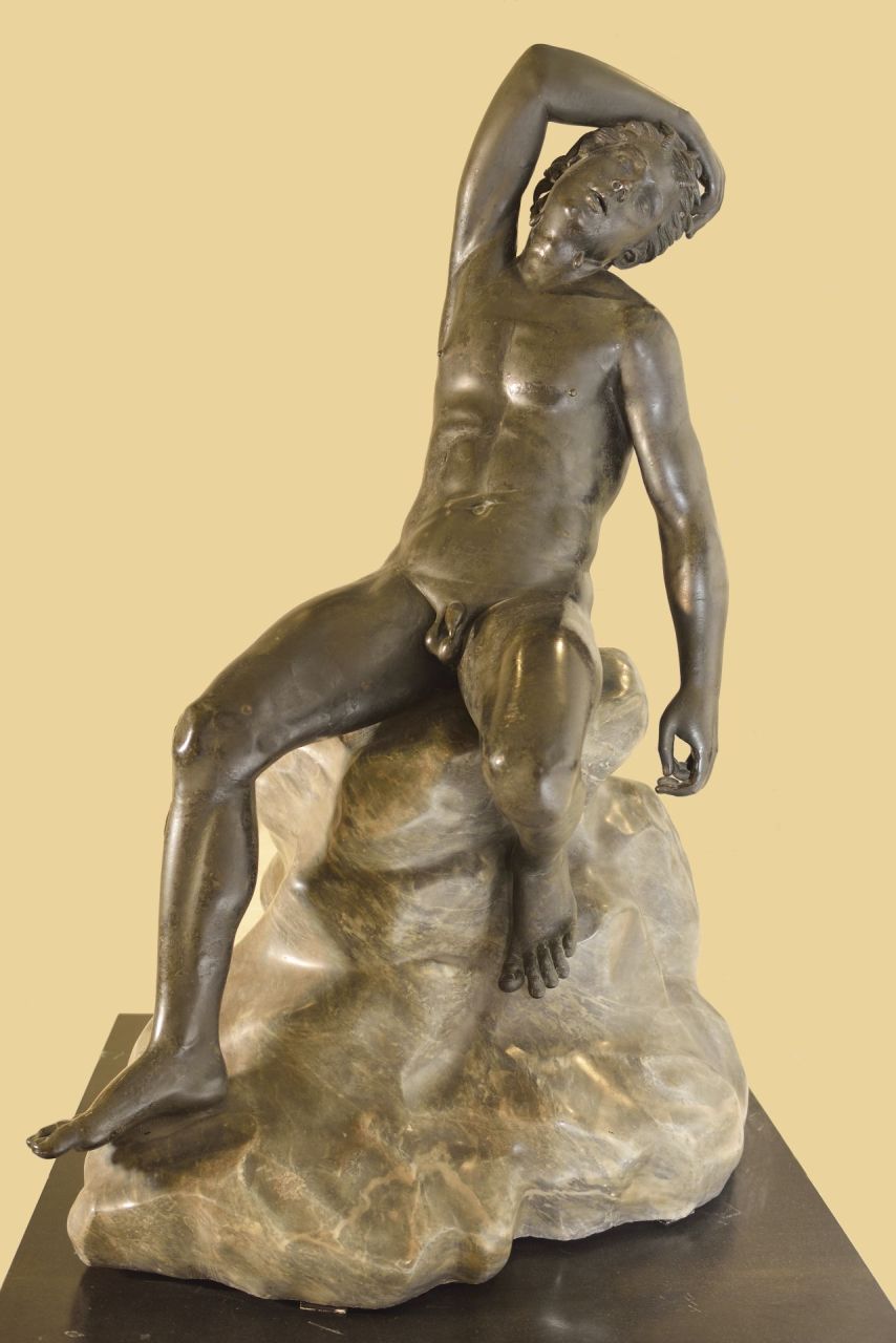 satiro dormiente (statua maschile) - produzione campana (?) (terzo quarto sec. I a.C)