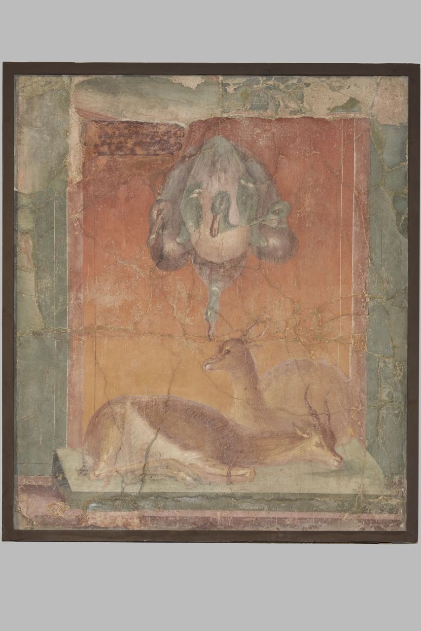 Natura morta (opera parietale/ frammento) - fase stilistica II (sec. I a.C)