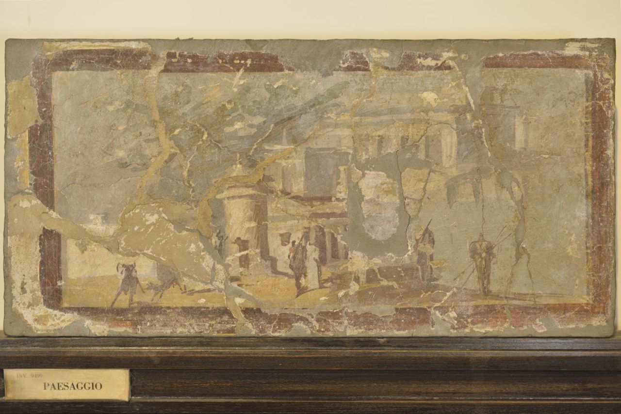 paesaggio architettonico (opera parietale/ quadretto) - fase stilistica IV (sec. I)