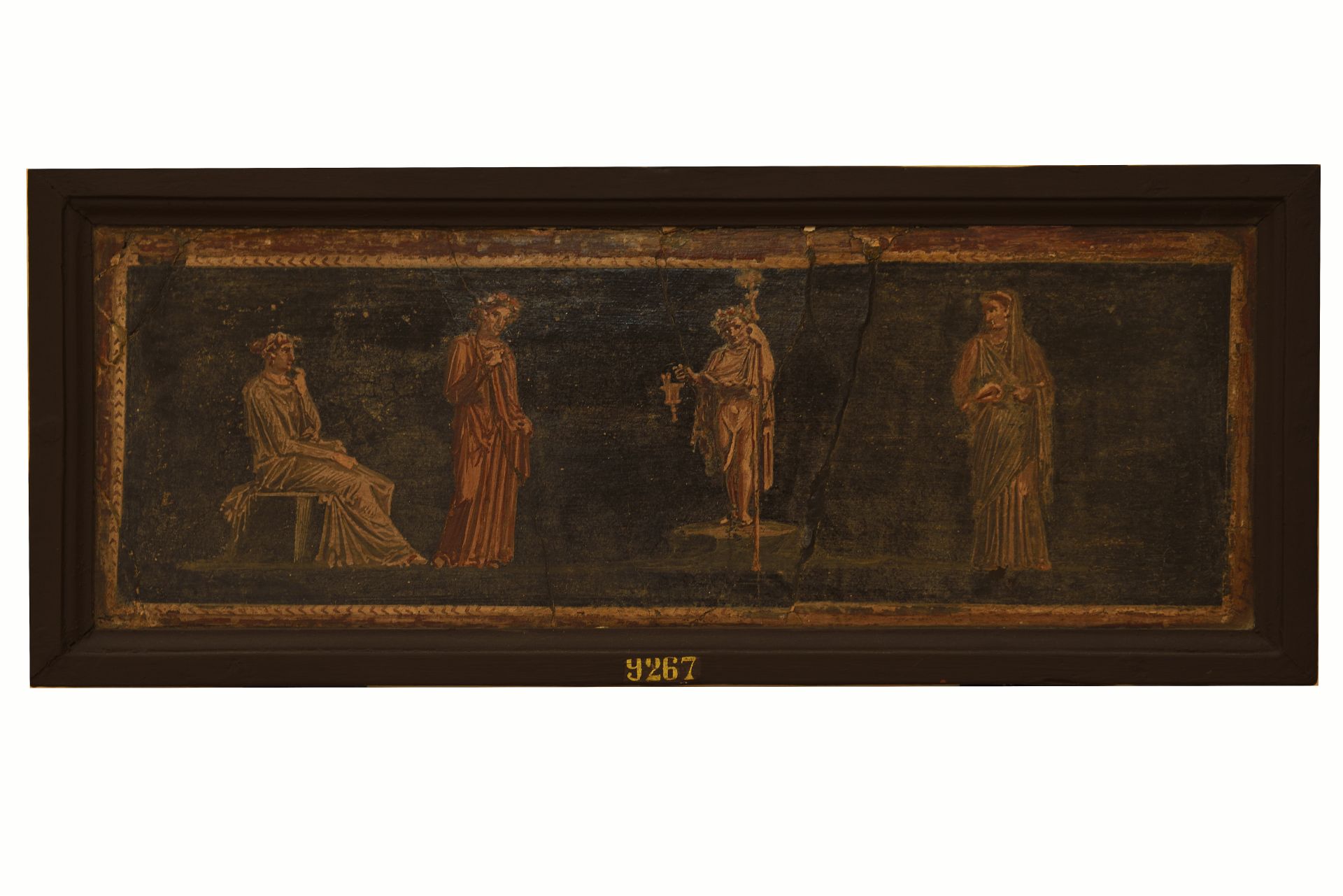 Predella con scena di iniziazione ai misteri dionisiaci (opera parietale/ frammento) (sec. I d.C)