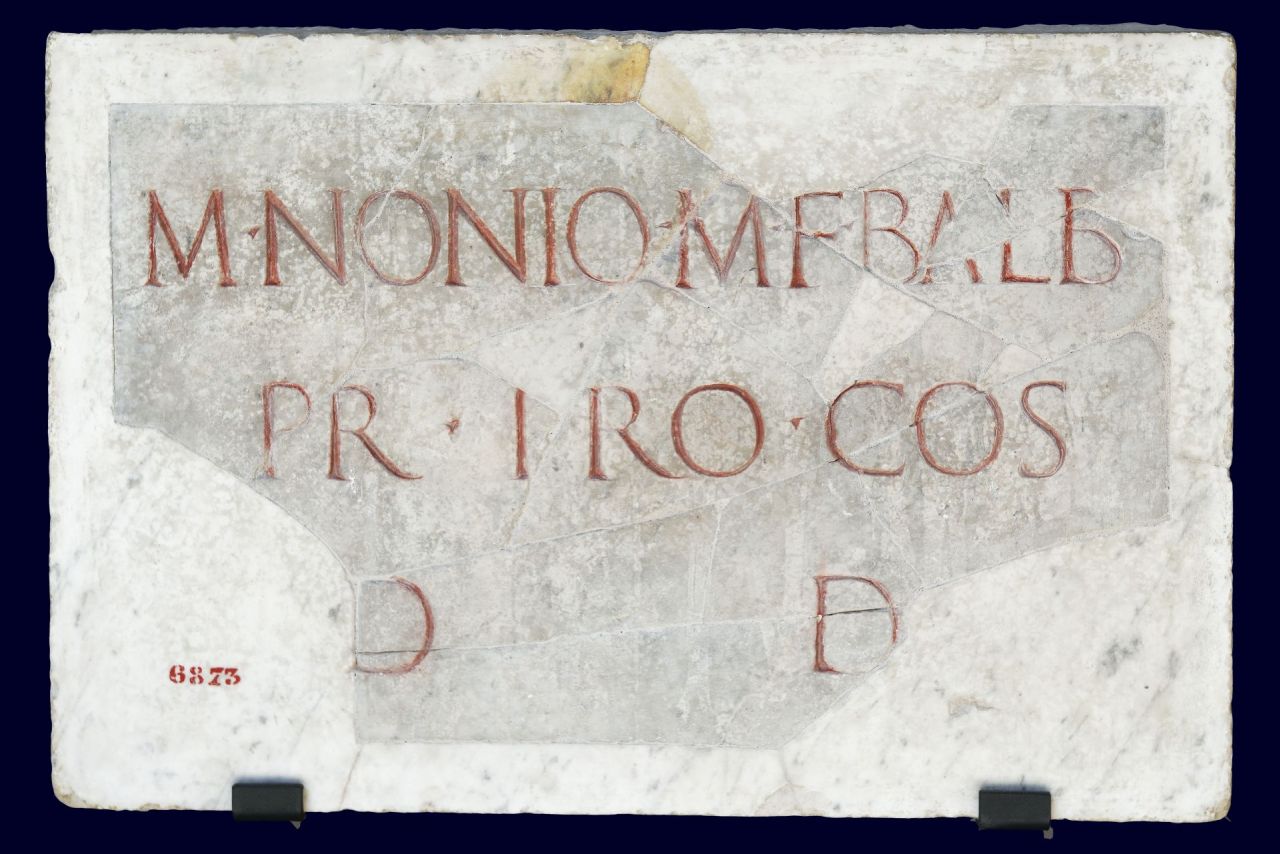 lastra con iscrizione (secc. I a.C./ I d.C)