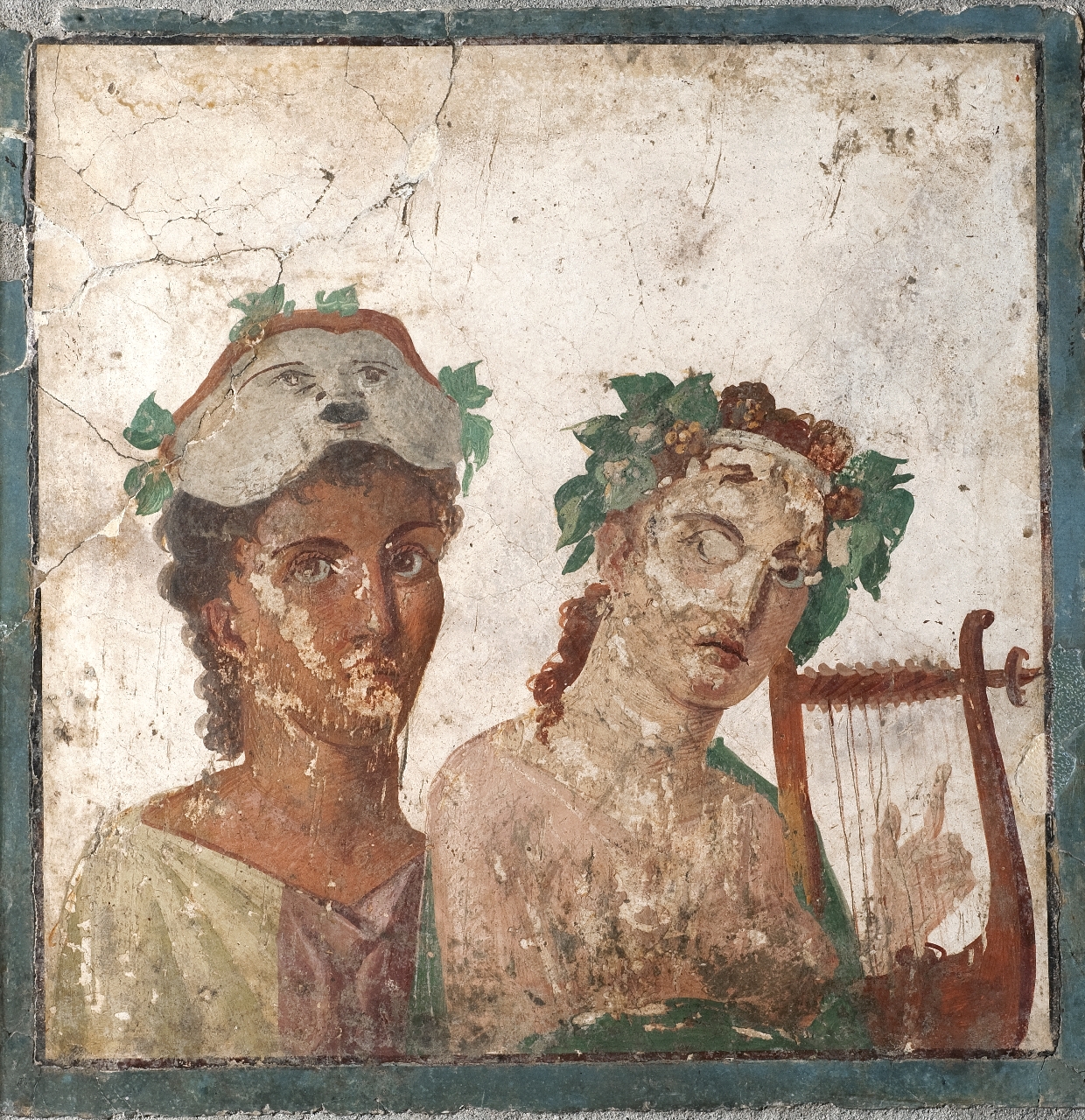 MIMO E CITAREDA (opera parietale/ frammento) (seconda metà sec. I d.C)