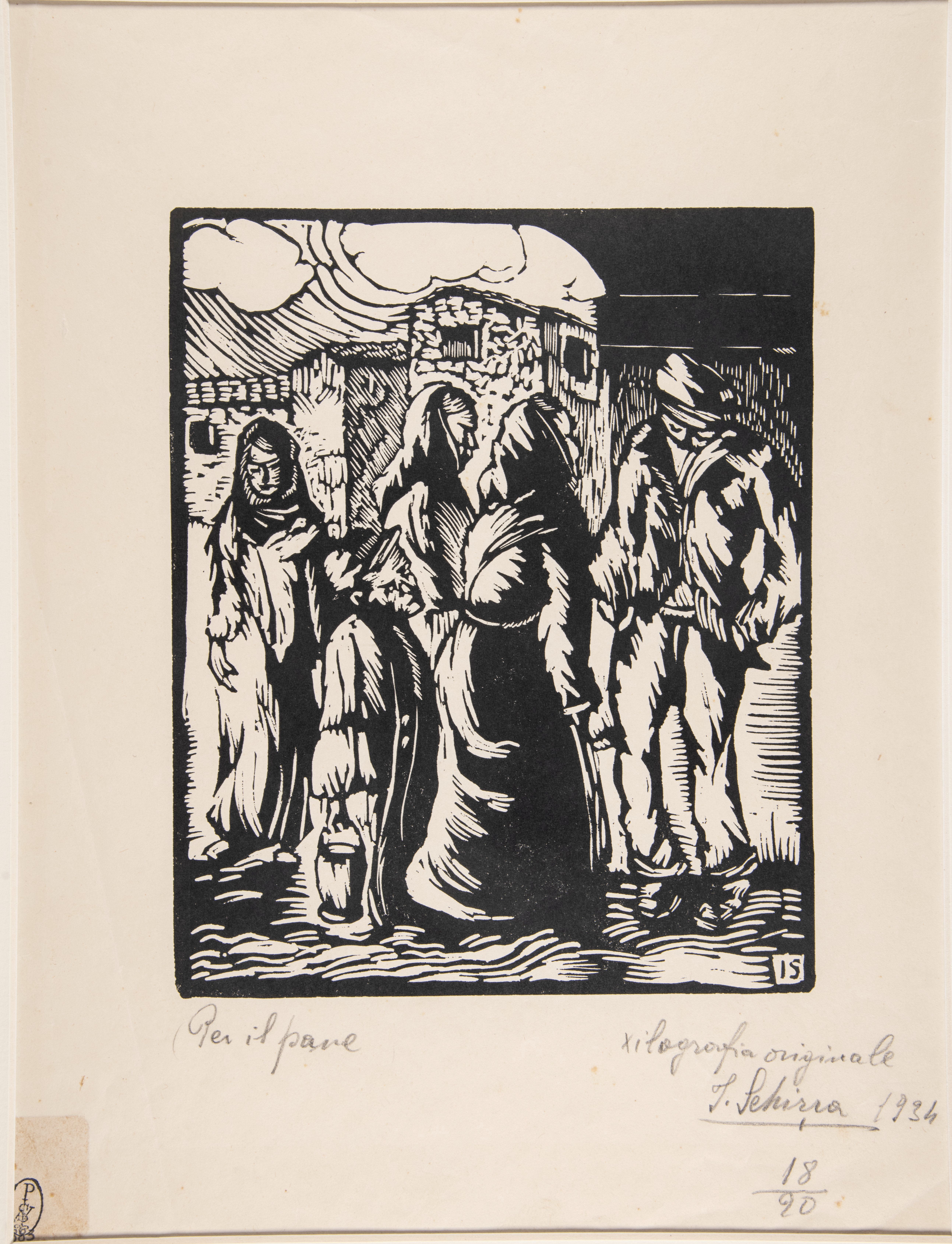 Per il pane, poveri (stampa) di Schirra, Italo (anni trenta XX)