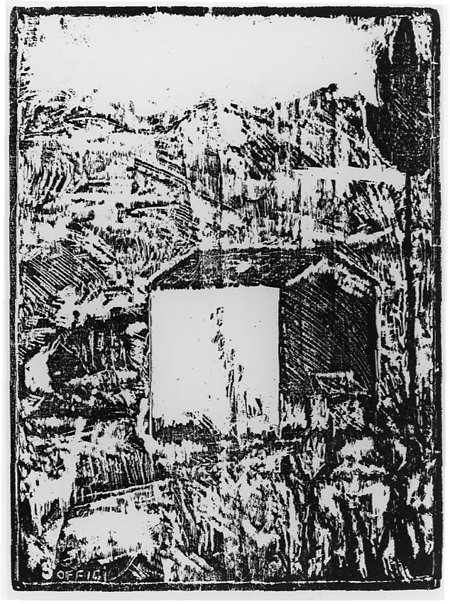 Paesaggio con casa, paesaggio (stampa) di Soffici, Ardengo (anni venti XX)