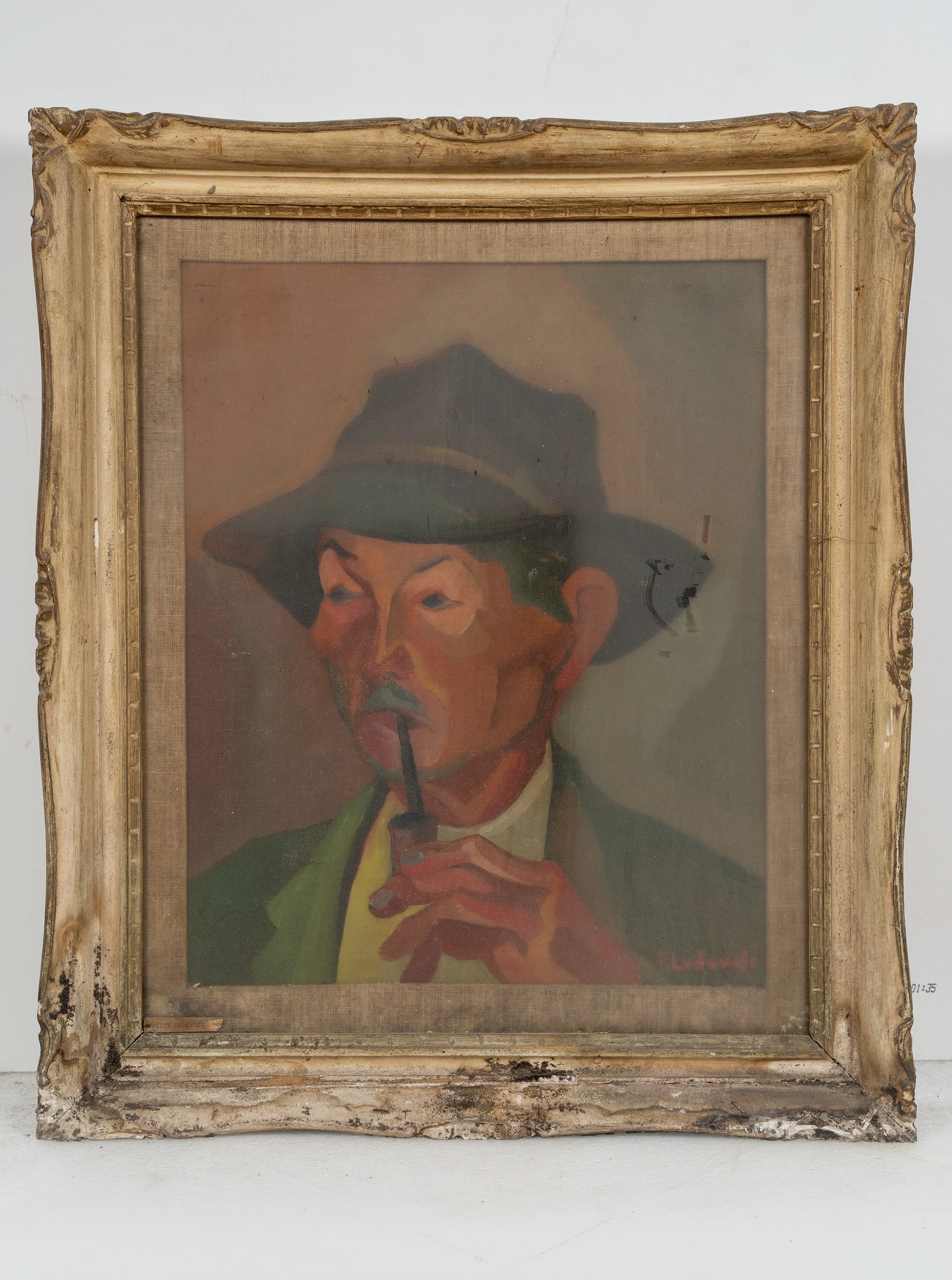 Contadino, figura maschile (dipinto, opera isolata) di Ludovisi Felice (attribuito) - ambito viterbese (seconda metà XX)