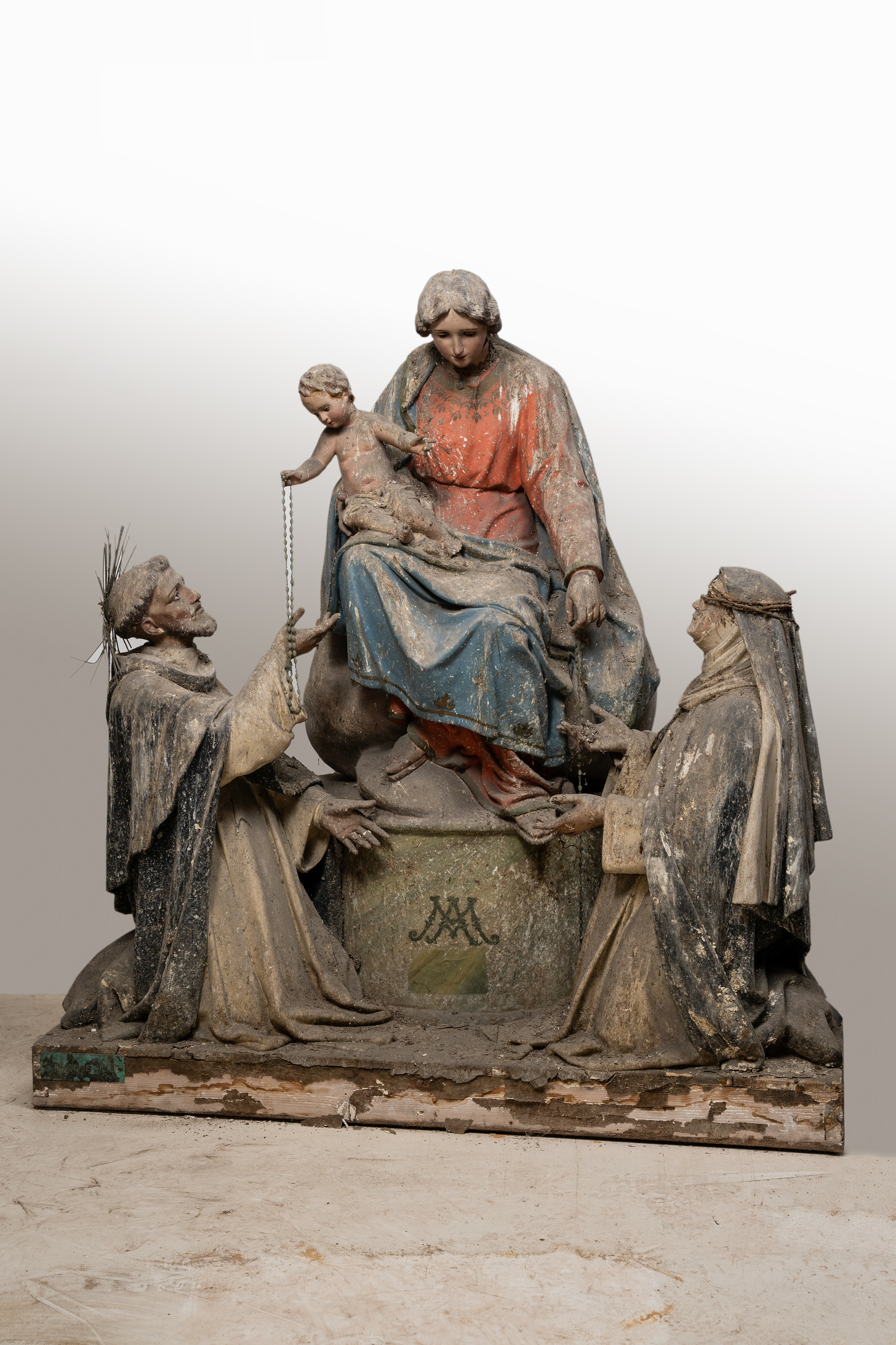 Madonna del Rosario (gruppo scultoreo, insieme) - produzione napoletana (seconda metà XVIII)