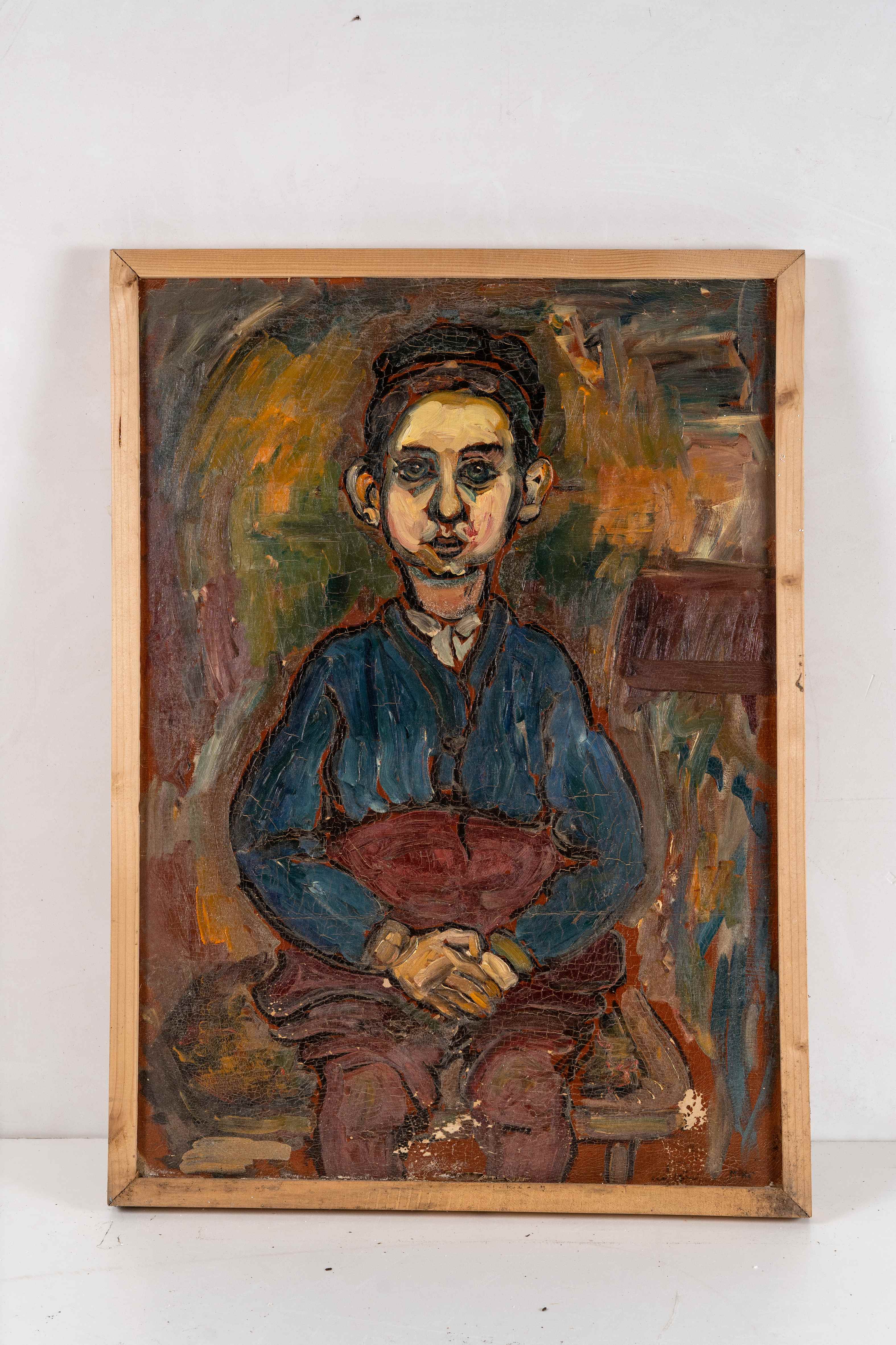 Il piccolo Buddha, fanciullo (dipinto, opera isolata) di Castagna Mirella detta Camì (attribuito) - ambito Italia centro-settentrionale (XX)