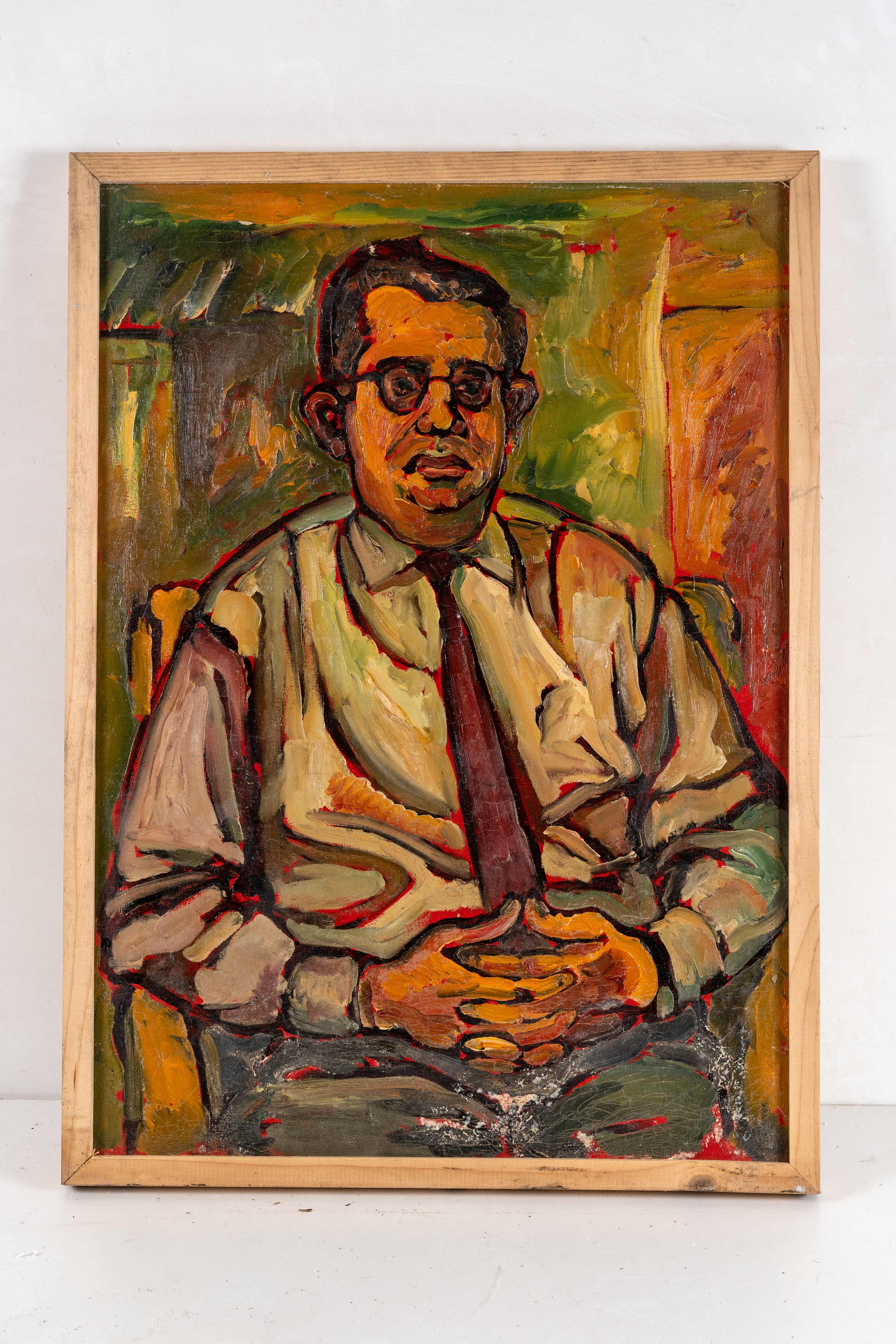 Il dottor Sapienza, figura maschile (dipinto, opera isolata) di Castagna Mirella detta Camì (attribuito) - ambito Italia centro-settentrionale (XX)