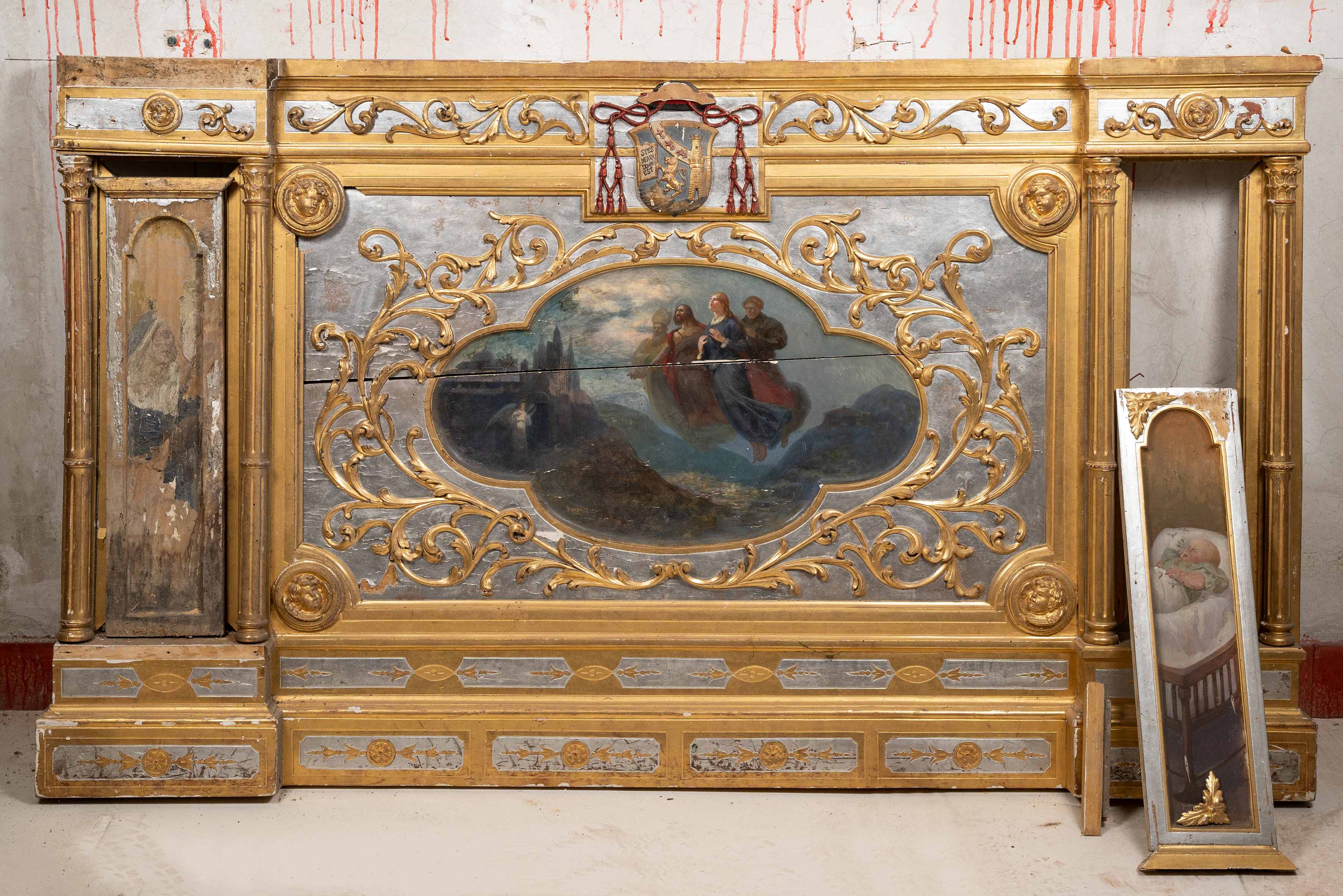 paliotto (paliotto d'altare, elemento d'insieme) - manifattura napoletana (XX)