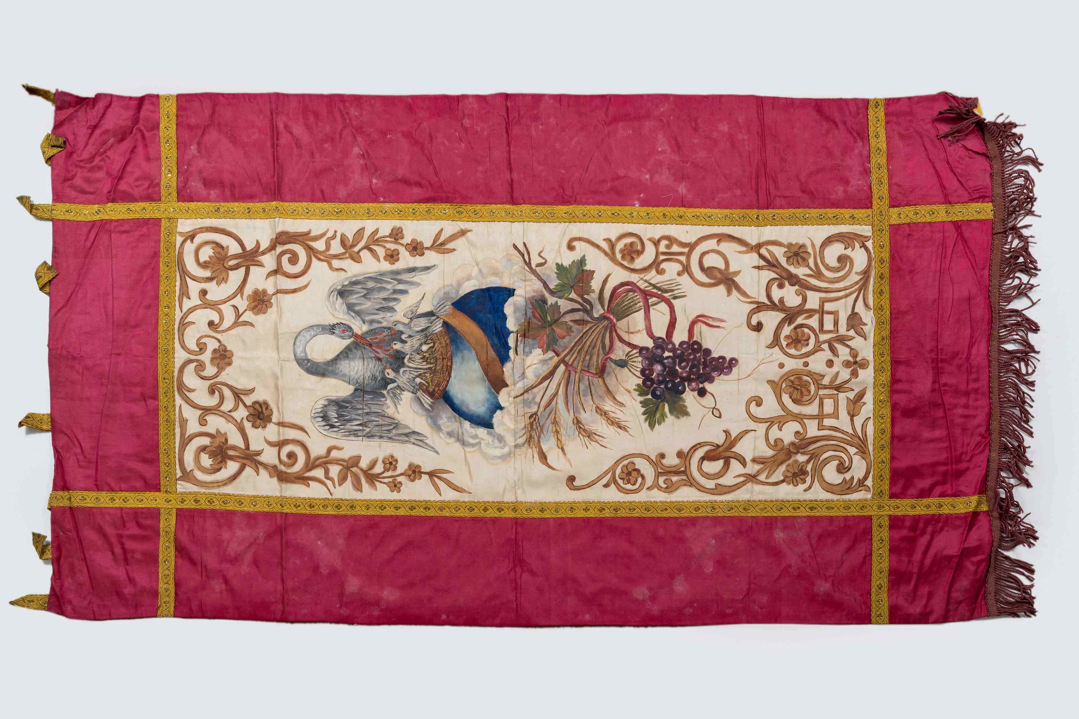 stendardo con pellicano (stendardo processionale, opera isolata) - ambito napoletano (XX)