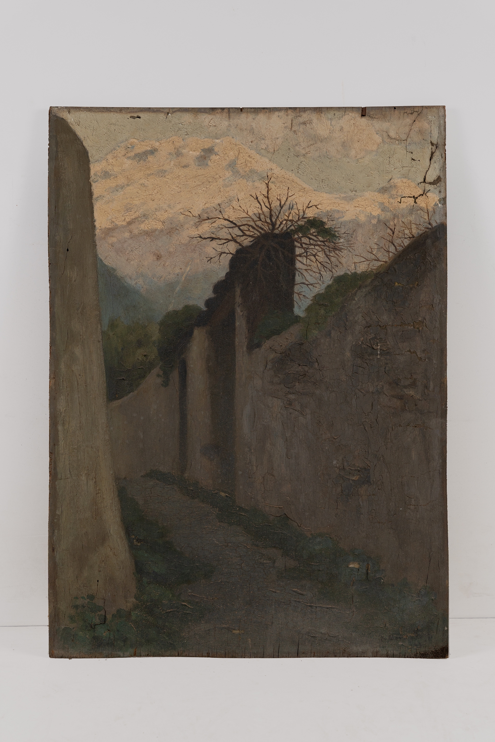 Neve d'agosto in Val di Susa, Paesaggio (dipinto, opera isolata) di Anastasi Francesco - bottega italiana (prima metà XX)