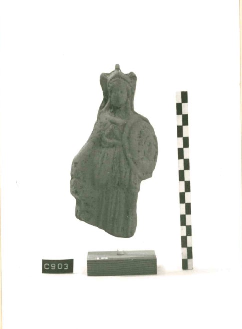Atena; gorgoneion (statuetta/ votiva, femminile) - italiota (prima metà SECOLI/ III a.C)