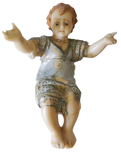 Bbamminieddu (Ceroplastica, devozionale, RITUALITÀ/ OGGETTI DEVOZIONALI) di Mazzerbo, Vincenzo (bottega) - Produzione artigianale