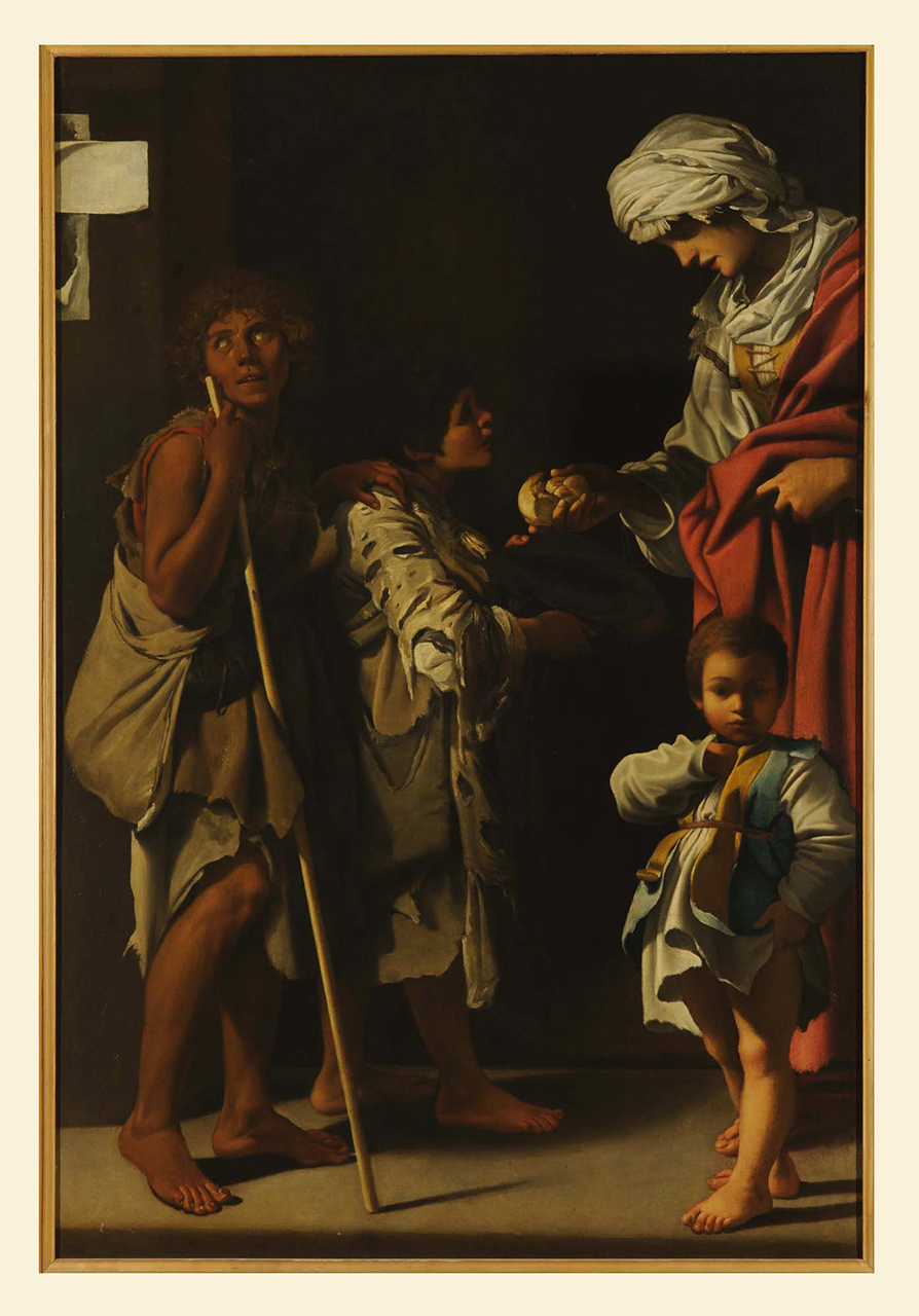 La carità di Sant'Elisabetta d'Ungheria (dipinto, opera isolata) di Schedoni Bartolomeo - ambito emiliano (primo quarto XVII)