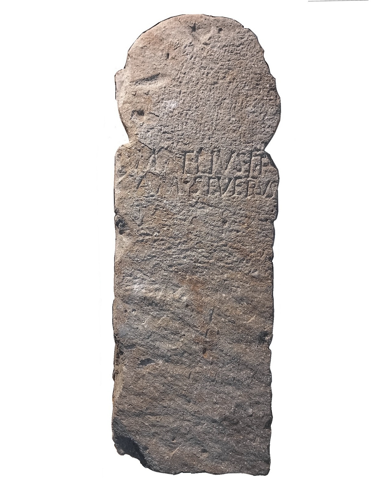 stele/ funeraria, a disco, (Iscrizione funeraria) [.?] Maelius L.f. Severus - bottega lapidaria adriese (inizio SECOLI/ I)