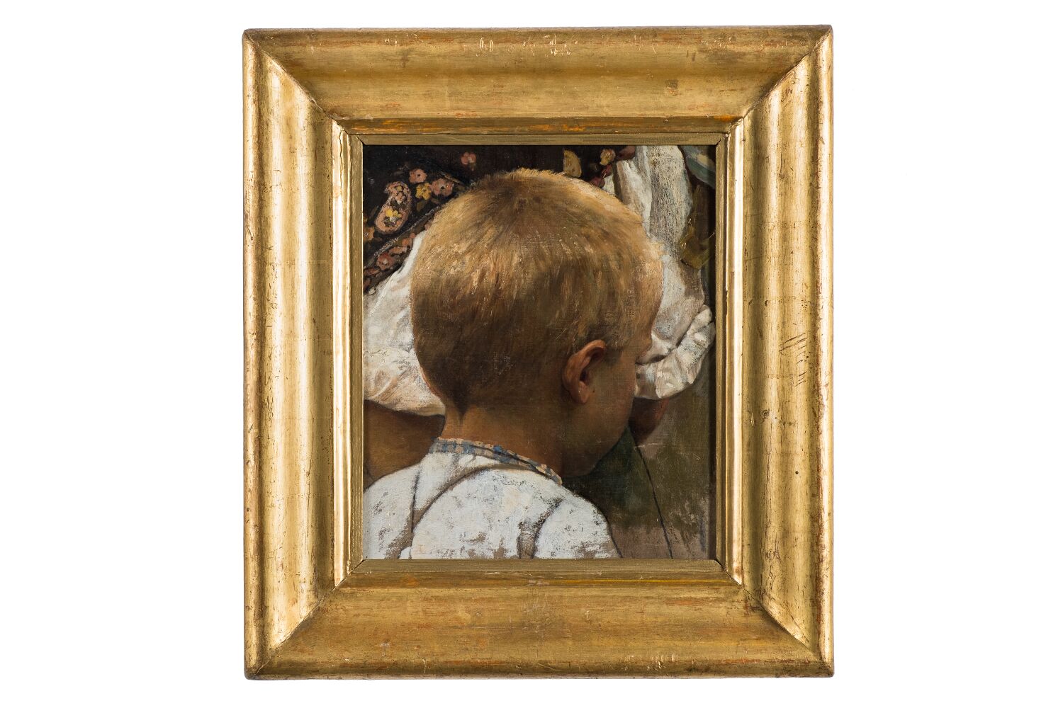 Contadinello [studio per “Il funerale di un bambino”], testa di bambino vista da dietro (dipinto, opera isolata) di Nono Luigi - veneziano (sec. XIX)