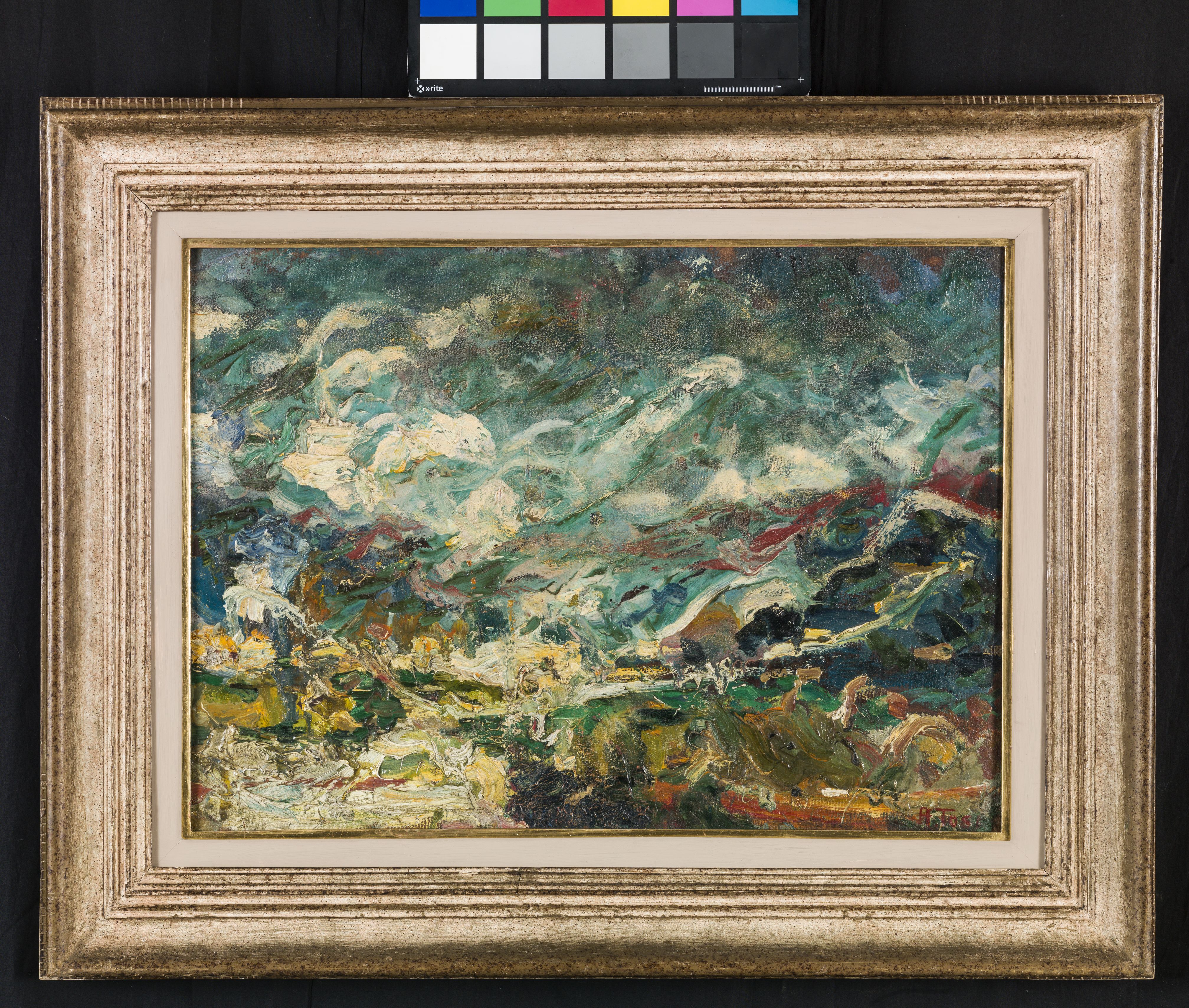 Paesaggio, paesaggio astratto (dipinto, opera isolata) di Tosi Arturo (sec. XIX)