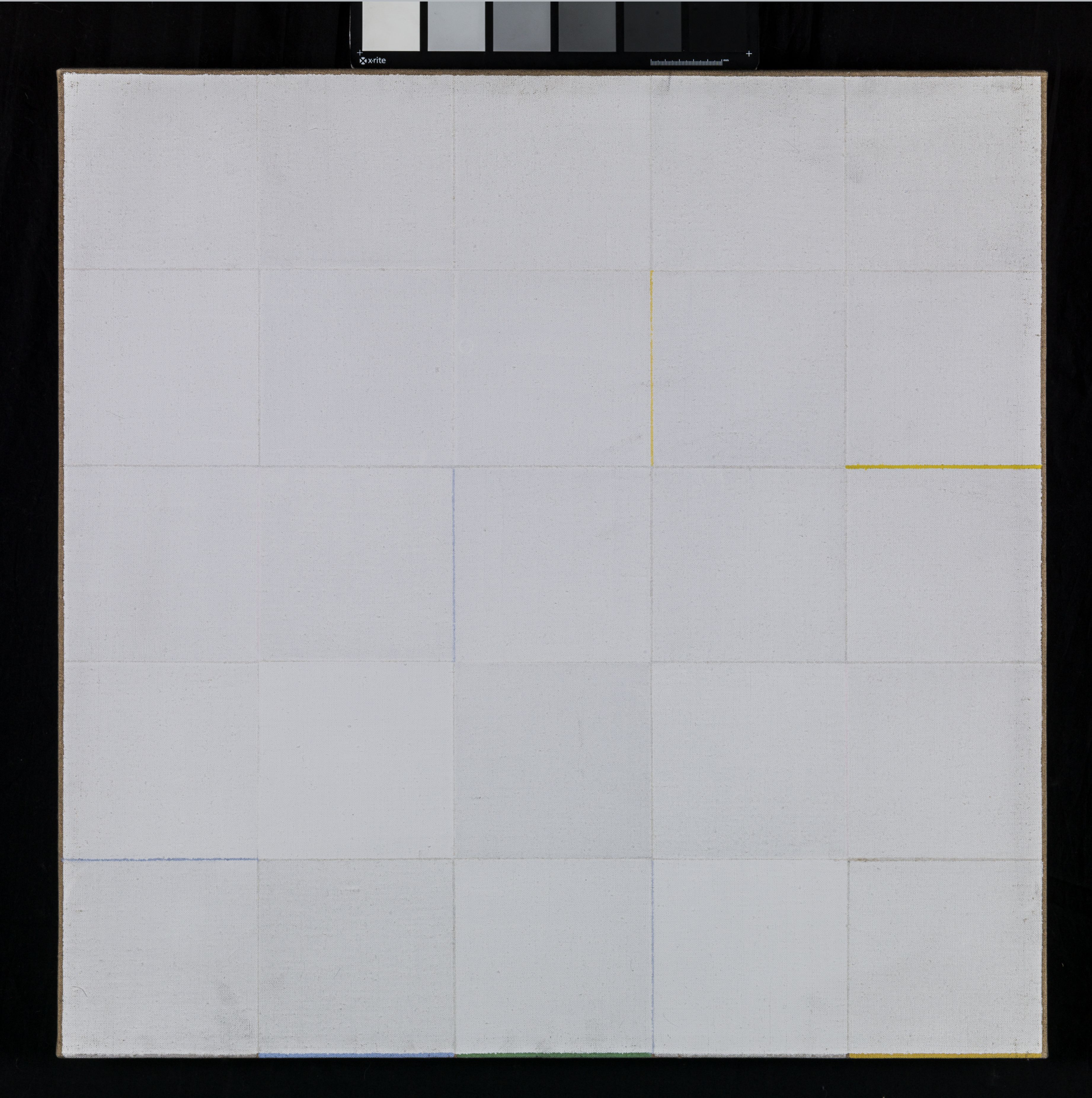 Scacchiera 1a, composizione astratta con quadrati bianchi (dipinto, opera isolata) di Arduini Francesco (sec. XX)
