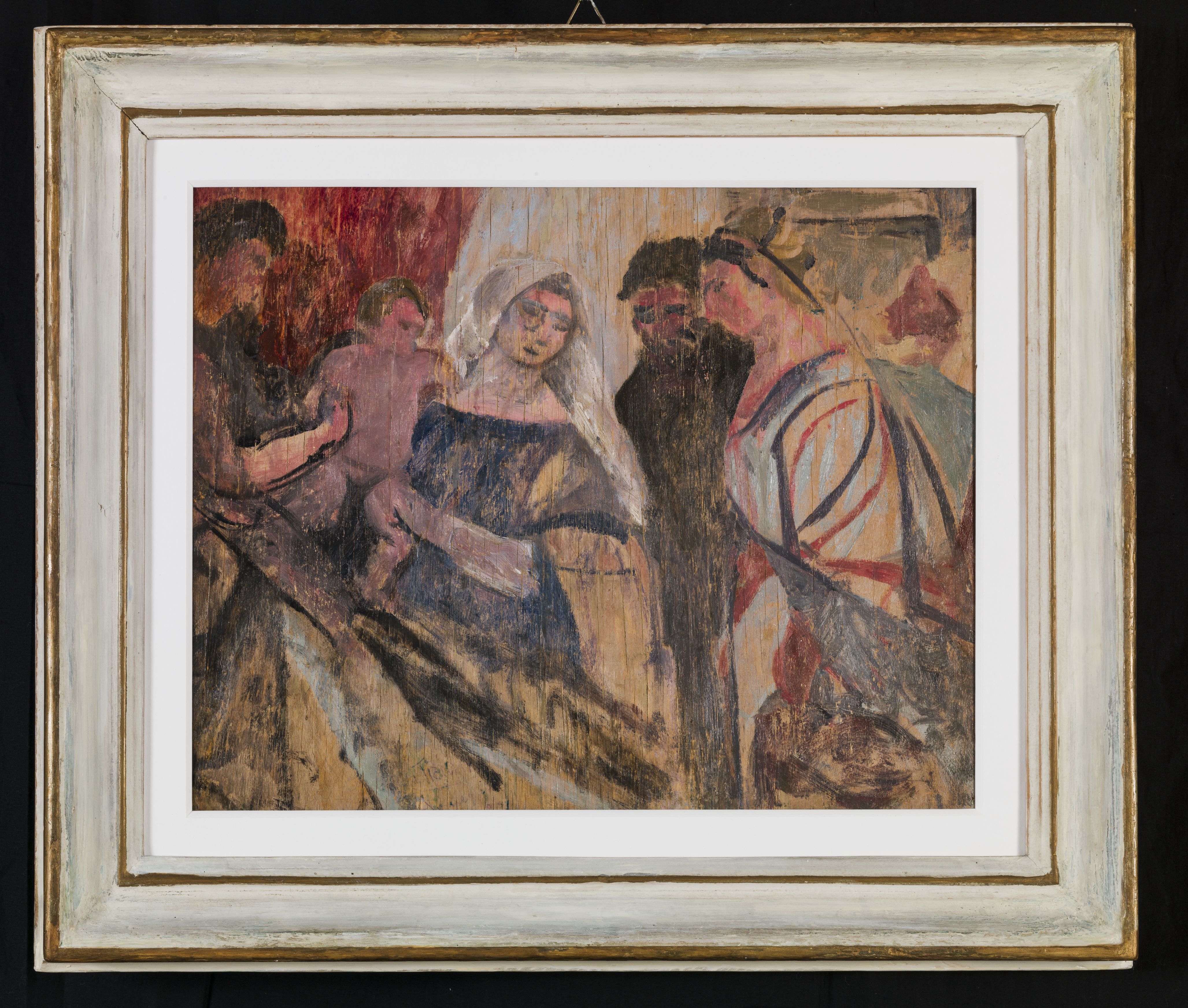 Omaggio a Tiziano, Madonna con cinque figure (dipinto, opera isolata) di Semeghini Pio (sec. XX)