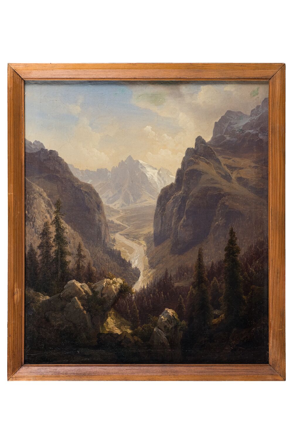 Wimbach Chiusa, Ramsau Berchtesgaden, paesaggio montano (dipinto, opera isolata) di Lange Julius - tedesco (sec. XIX)